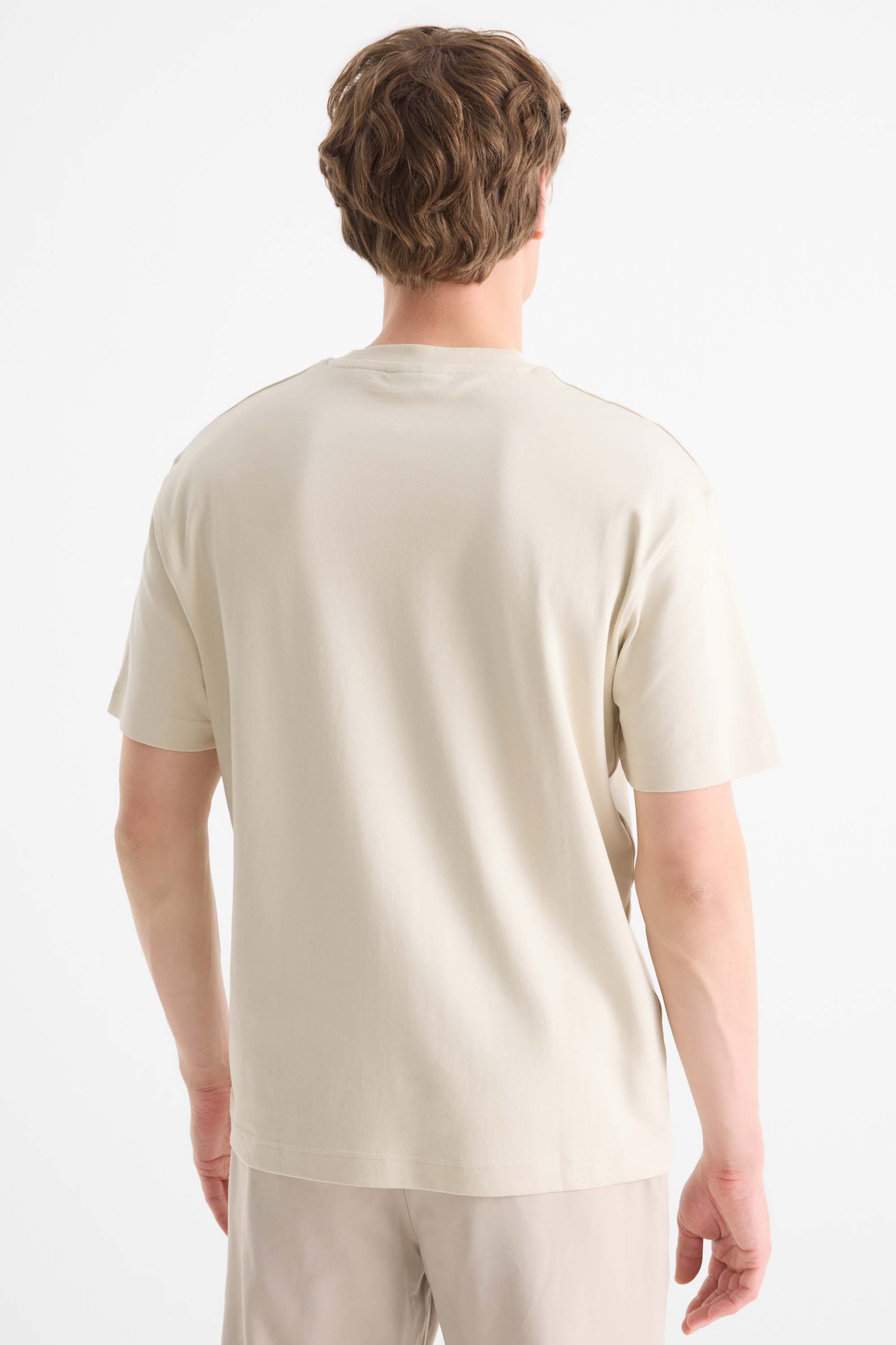 T-shirt - relaxed fit light beige