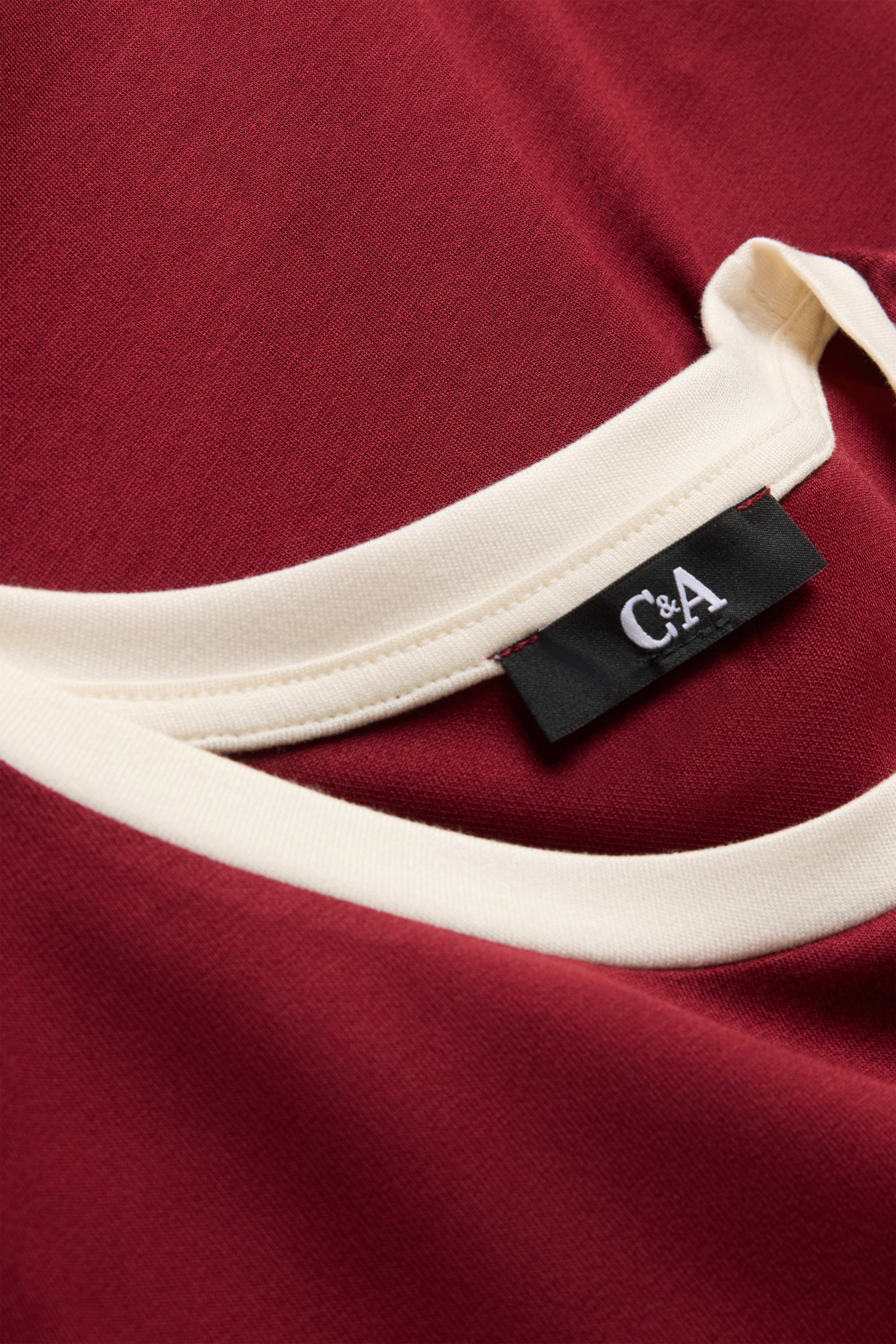 T-shirt - relaxed fit bordeaux