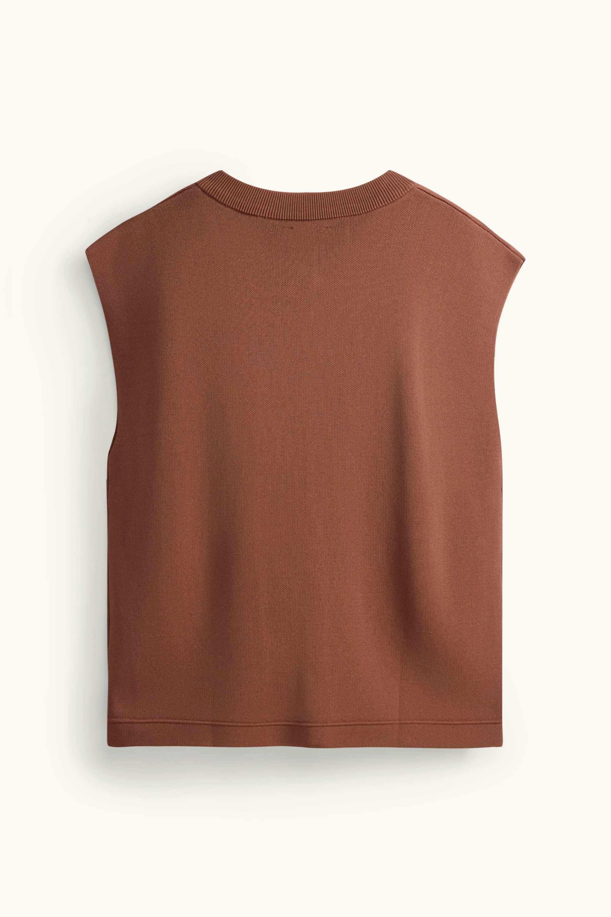 Knitted waistcoat brown