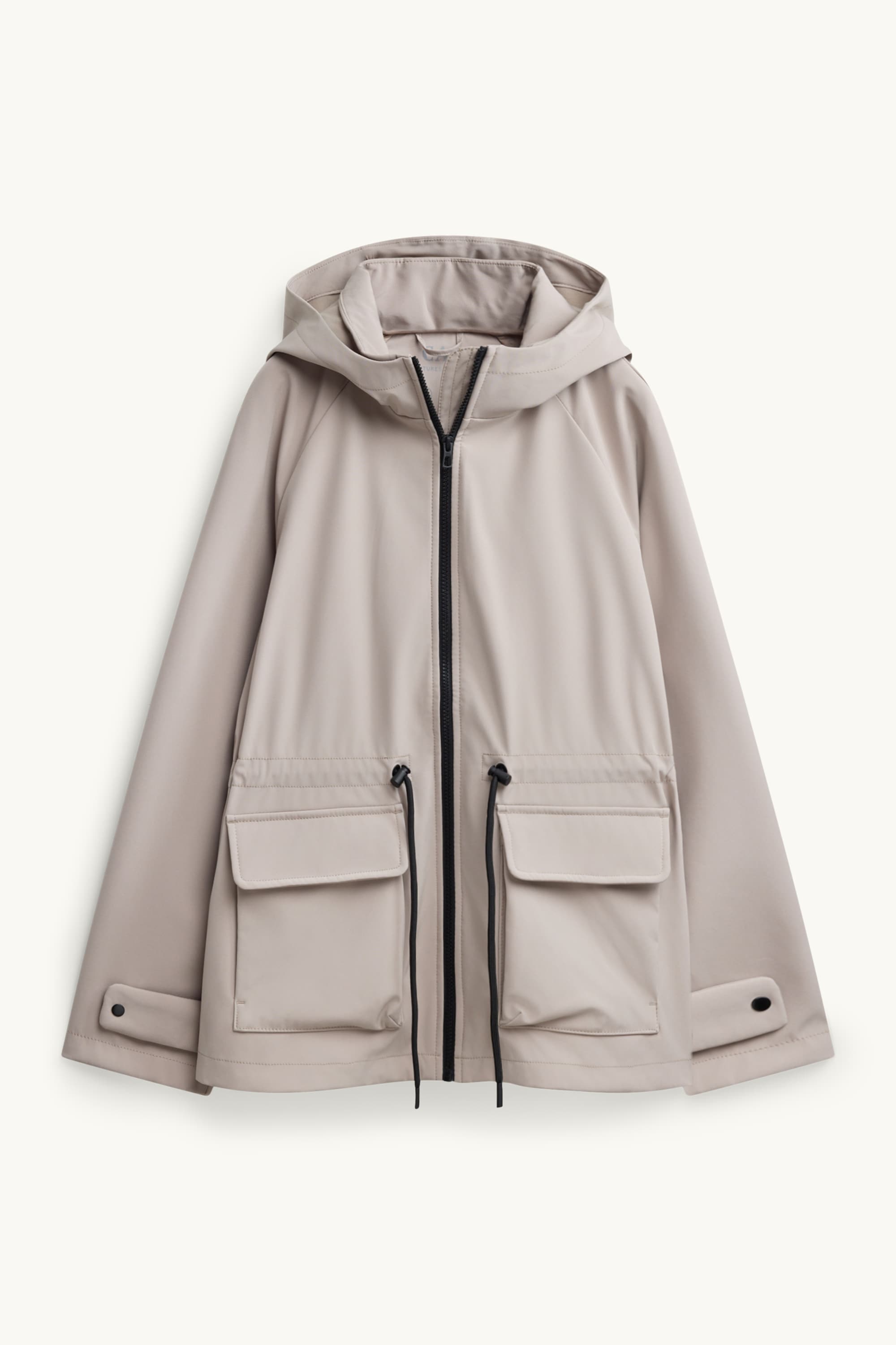 Softshell jacket with hood - water-repellent - 4 Way Stretch beige