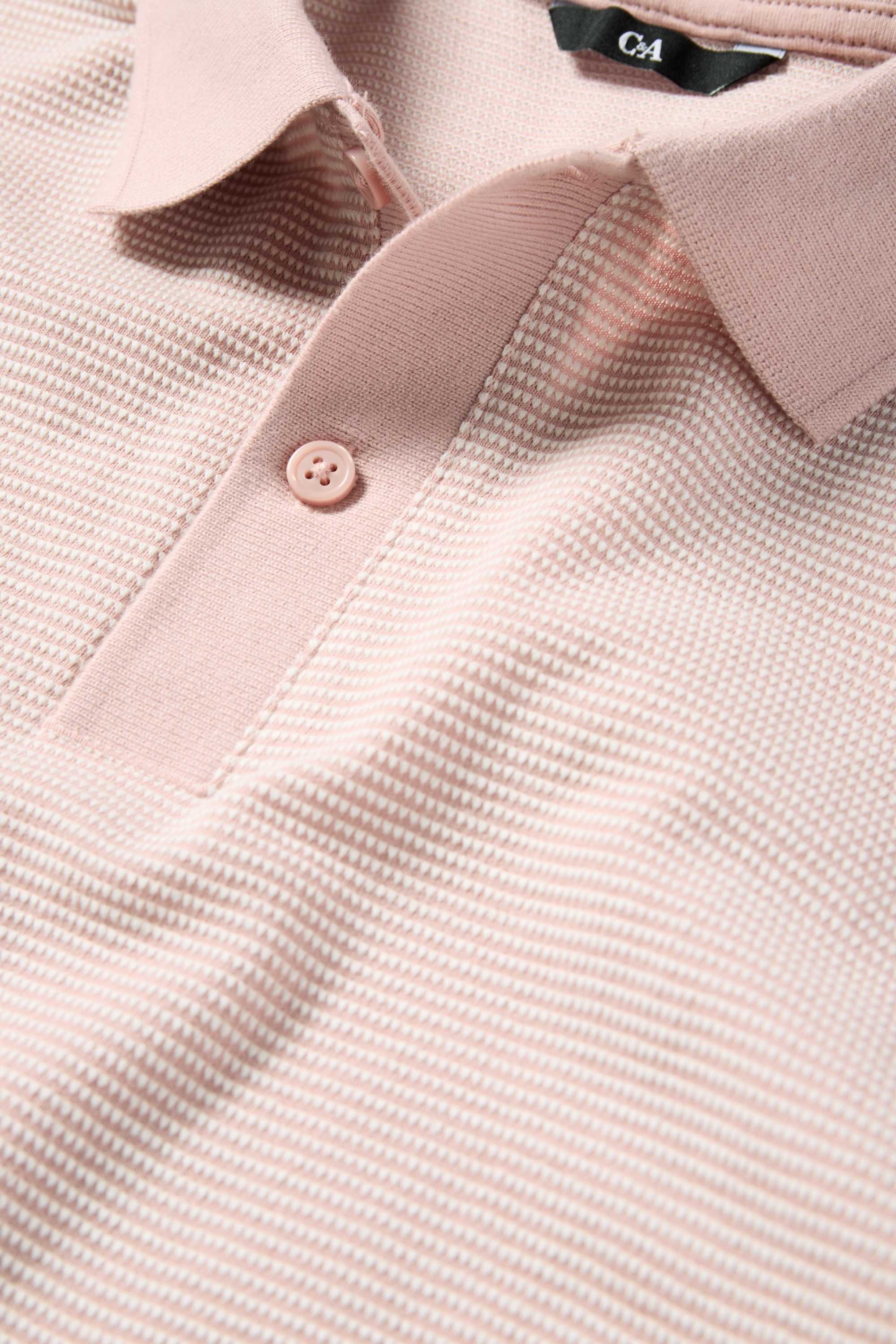 Polo shirt - regular fit - textured rose