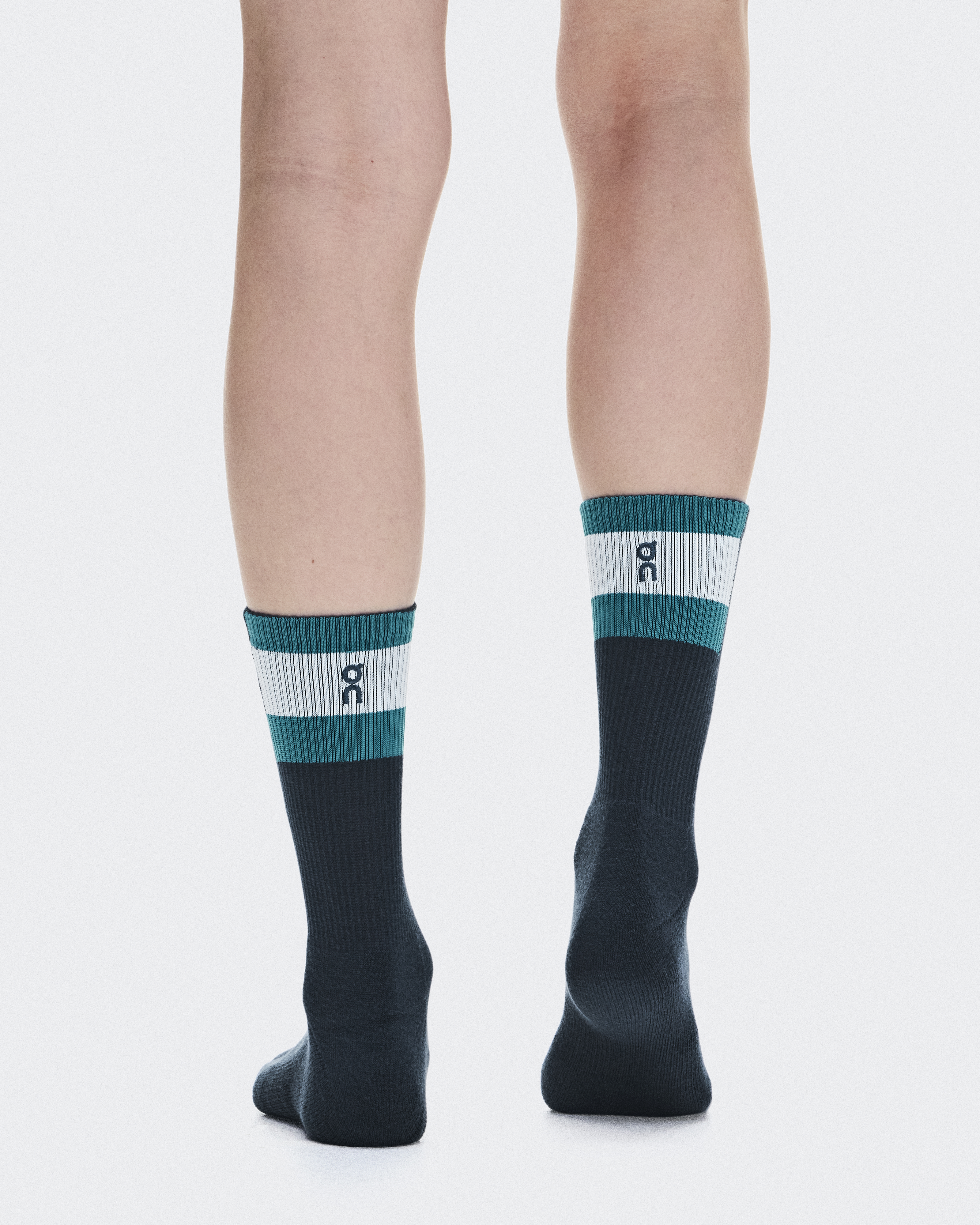 Courtside Sock High 2P - Ivory | Midnight