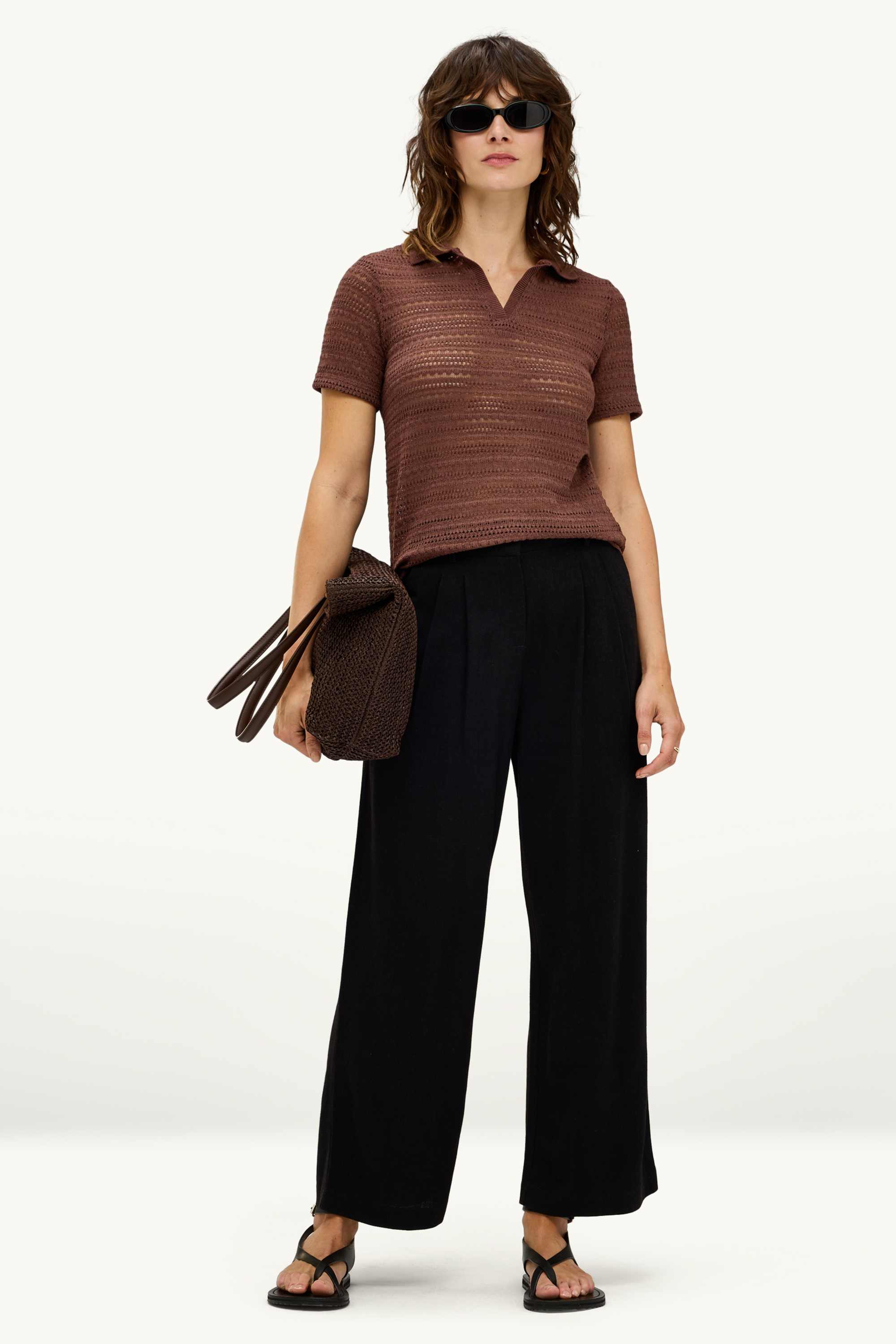 Polo shirt - regular fit brown