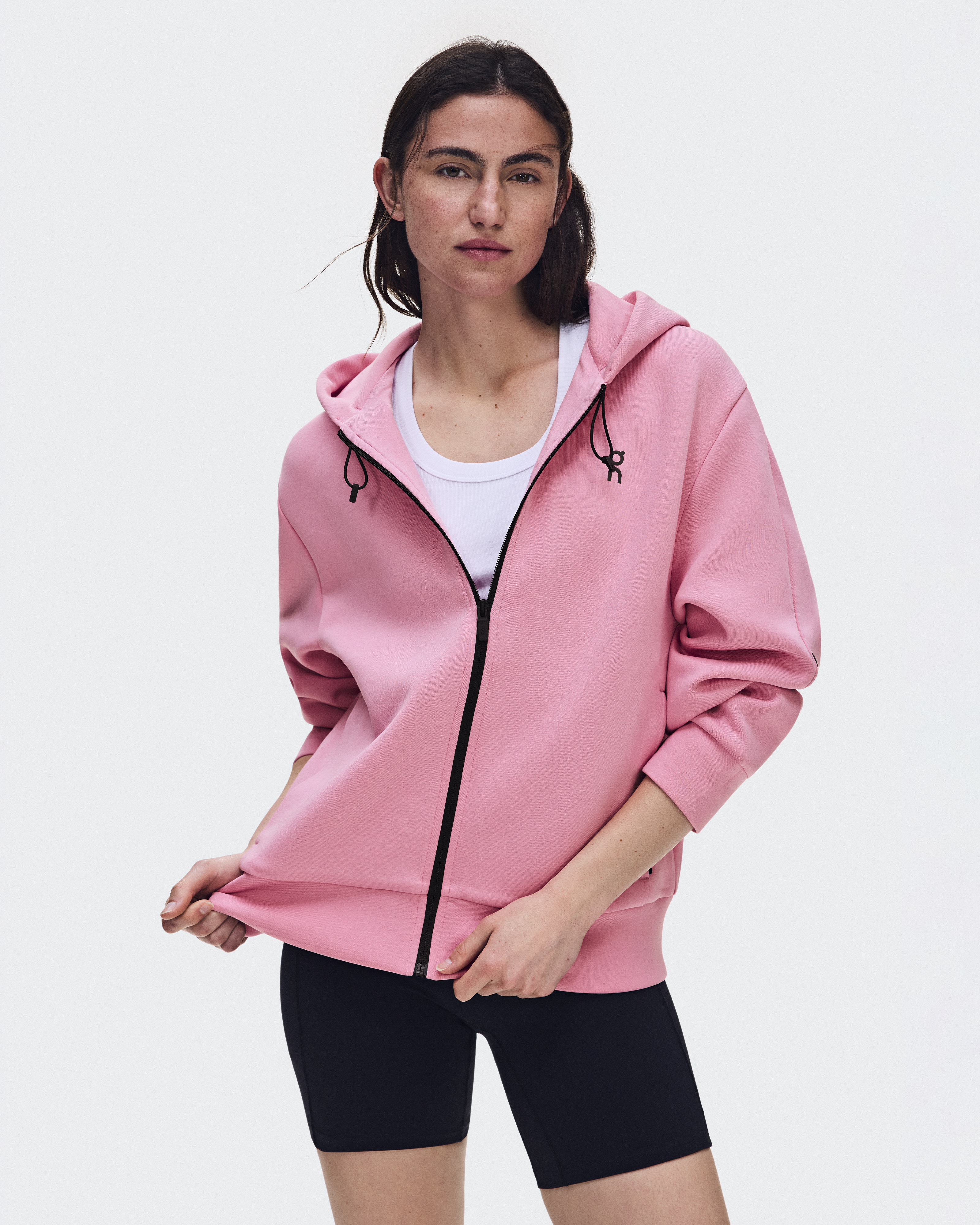 Focus Tech Zip Hoodie - Magnolia