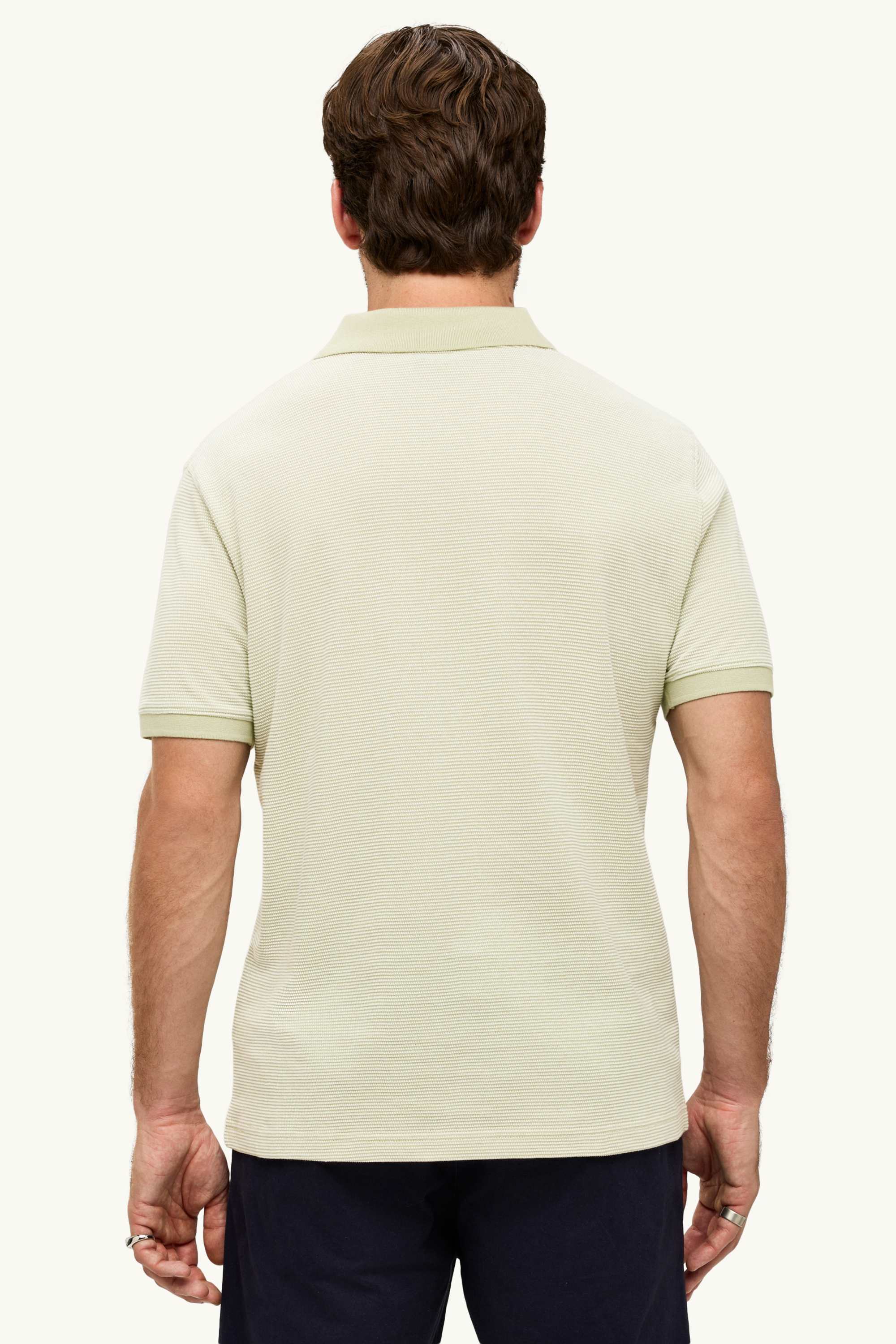 Polo shirt - regular fit - textured light yellow