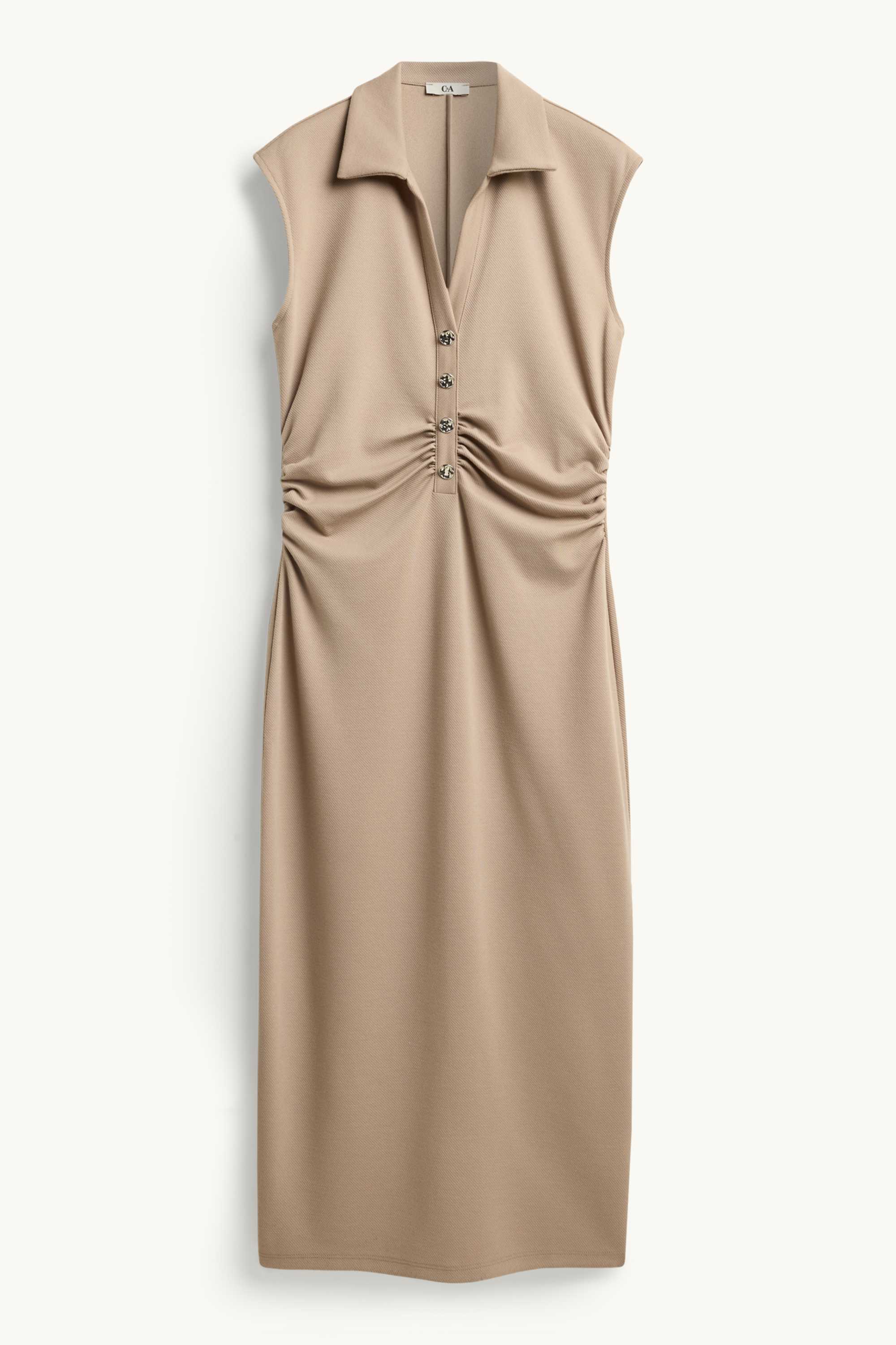 Bodycon dress - textured beige