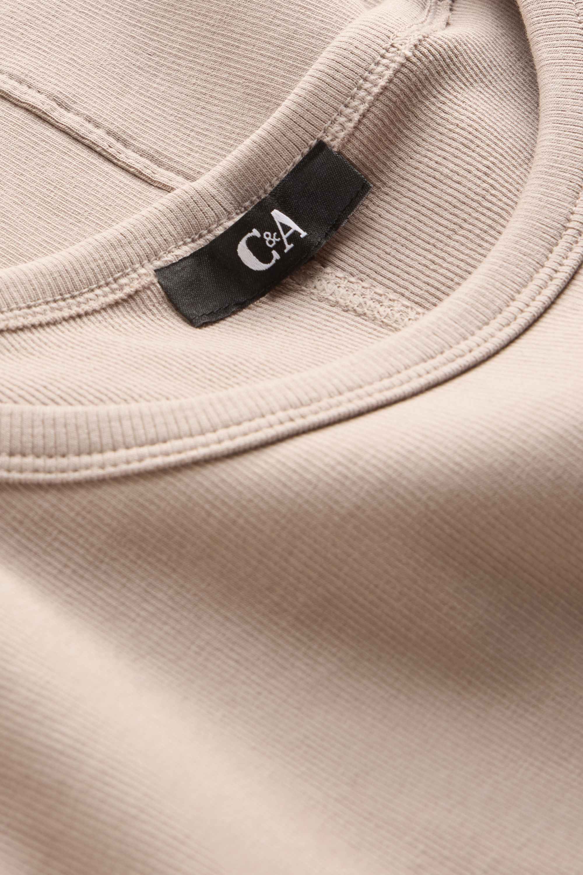 T-shirt - slim fit light brown