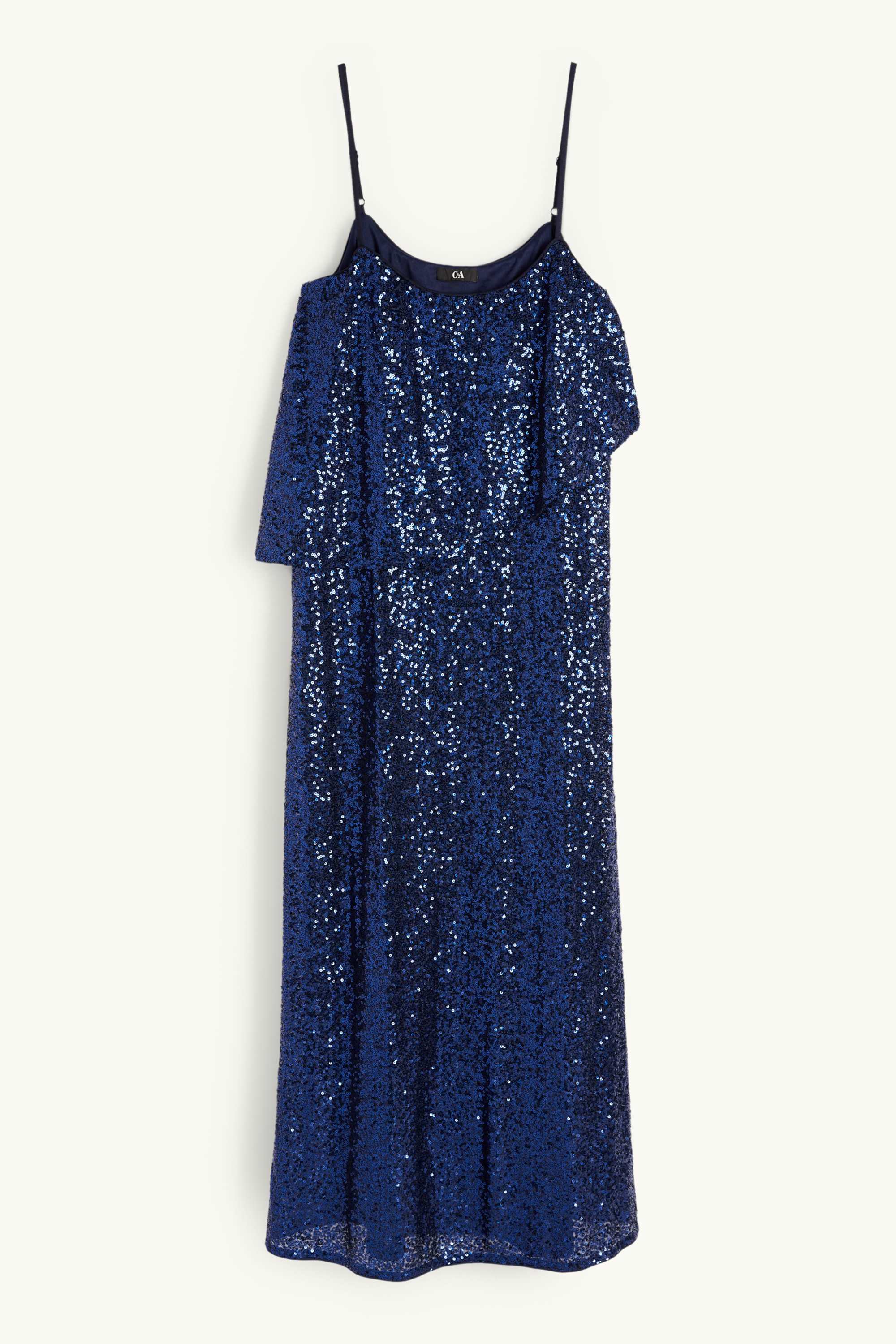 Sequin dress - straight fit dark blue