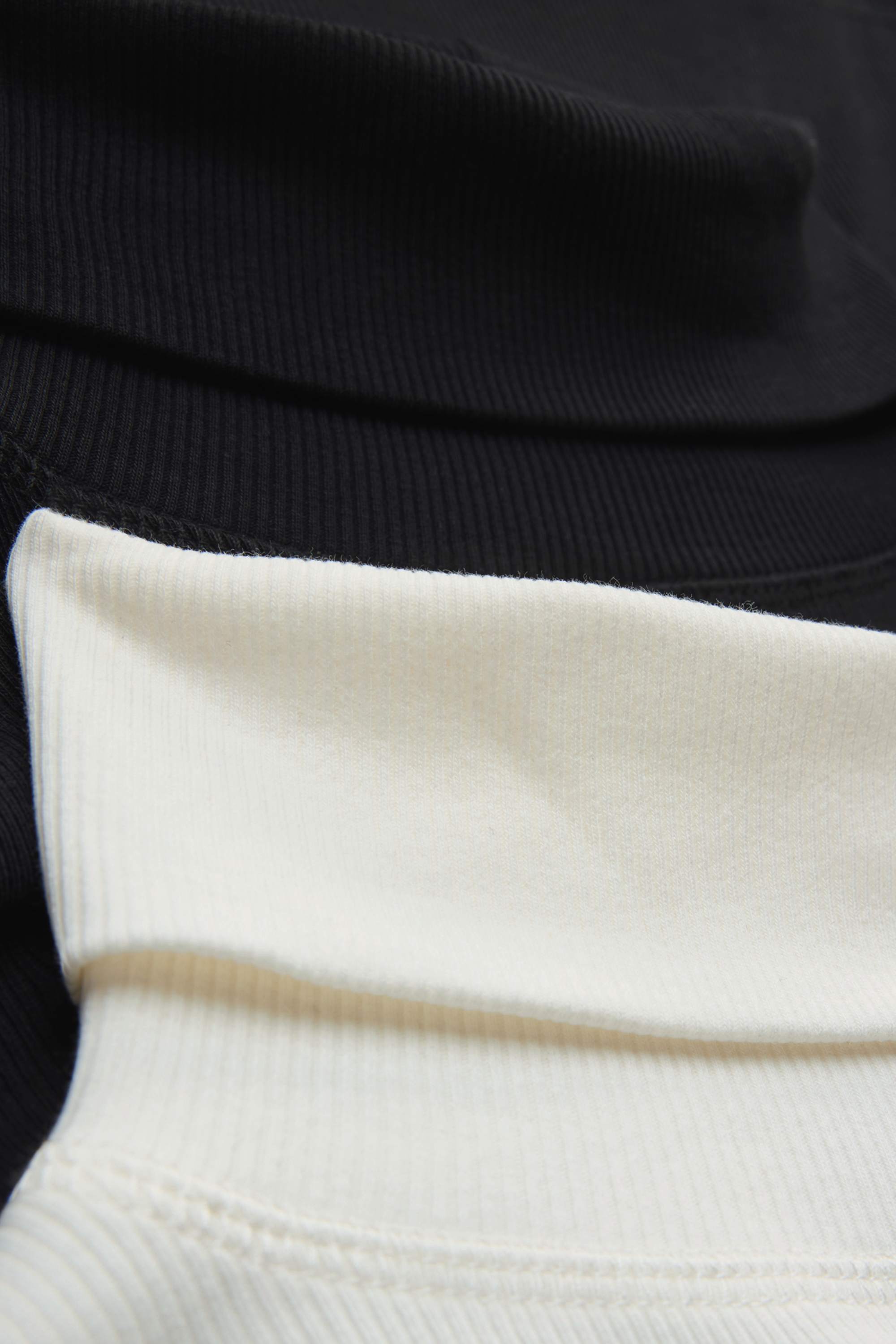 Multipack of 2 - turtleneck top - ribbed white / black