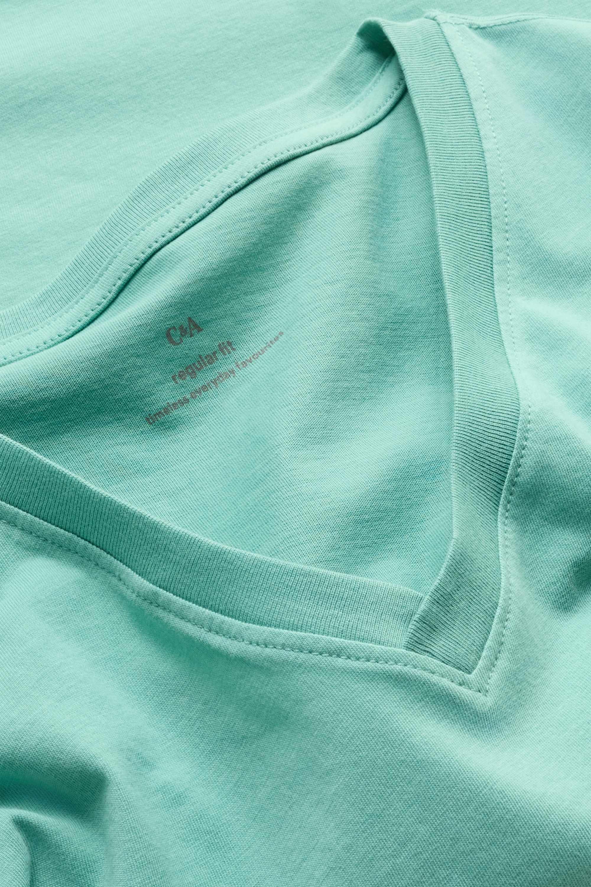 V-neck T-shirt - regular fit turquoise