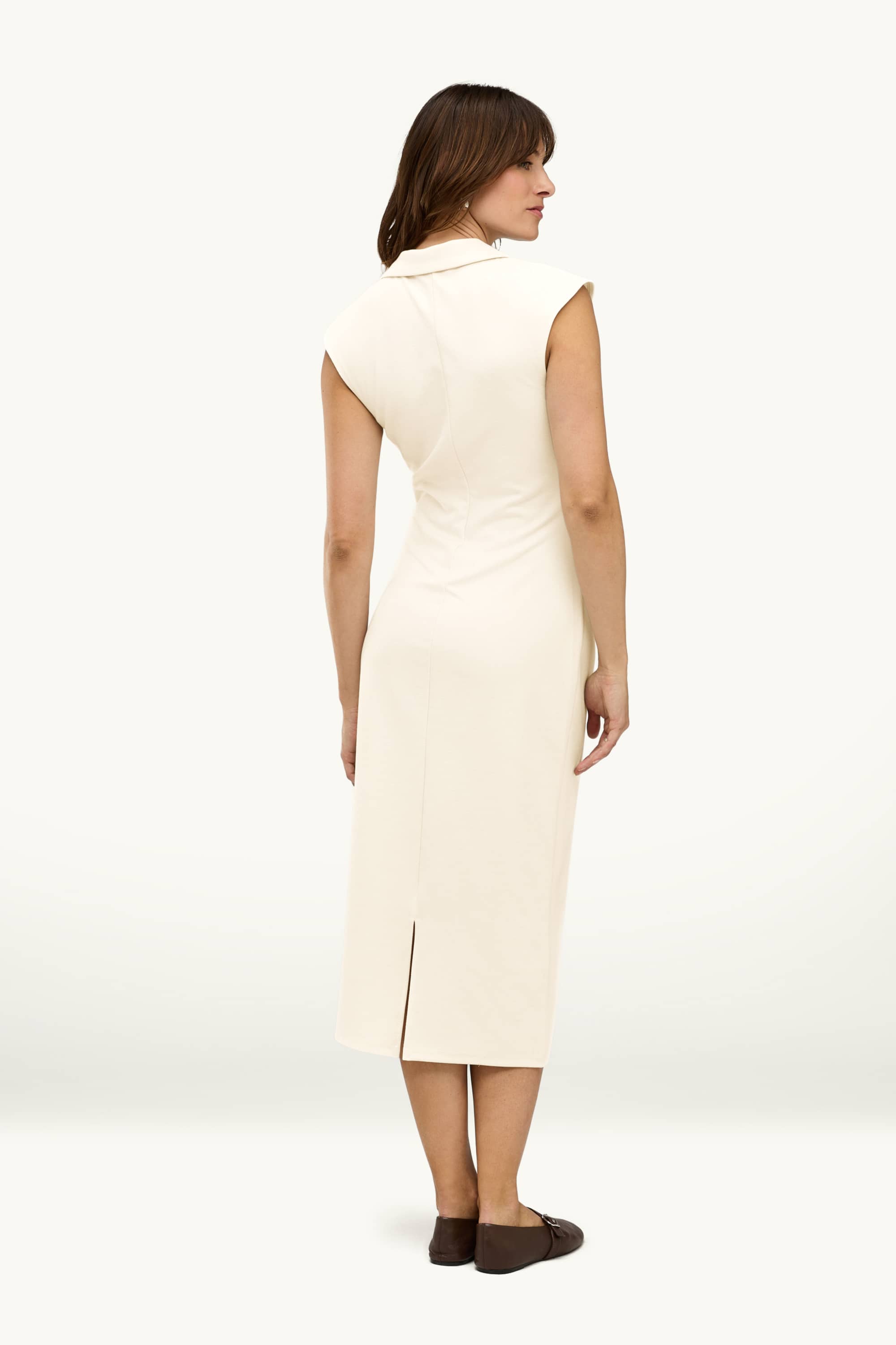 Bodycon dress - textured creme