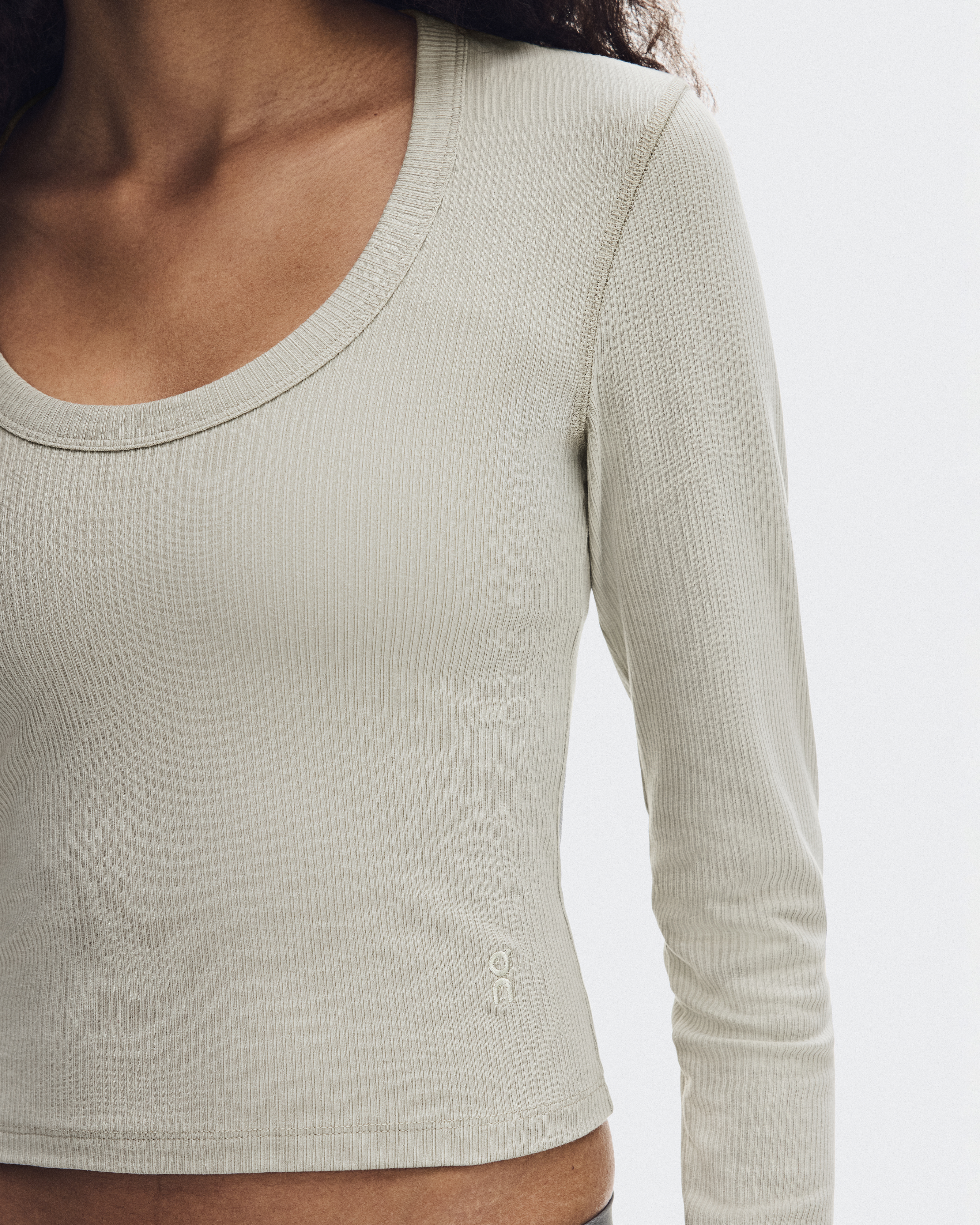 All-Day Ribbed Long-T - Brume
