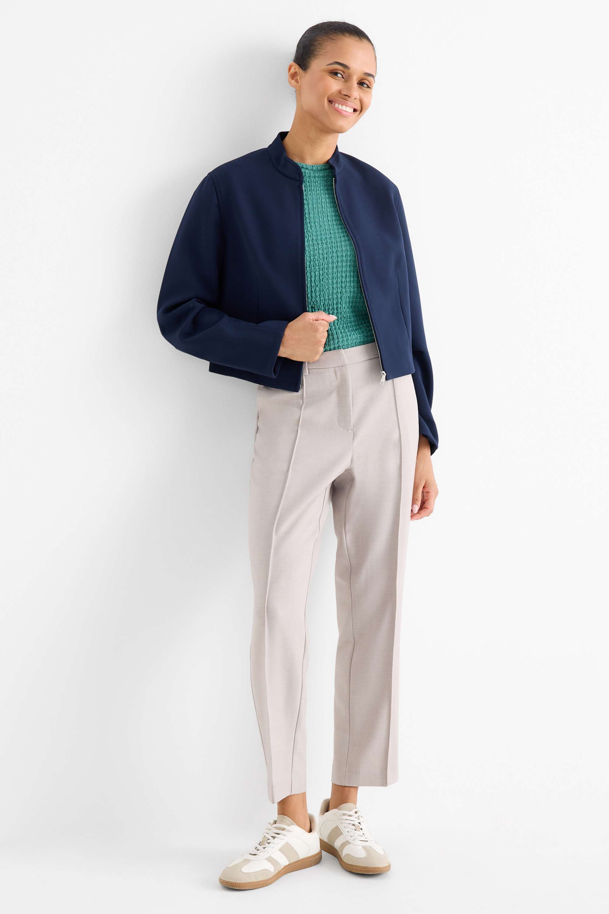 T-shirt - regular fit - textured green