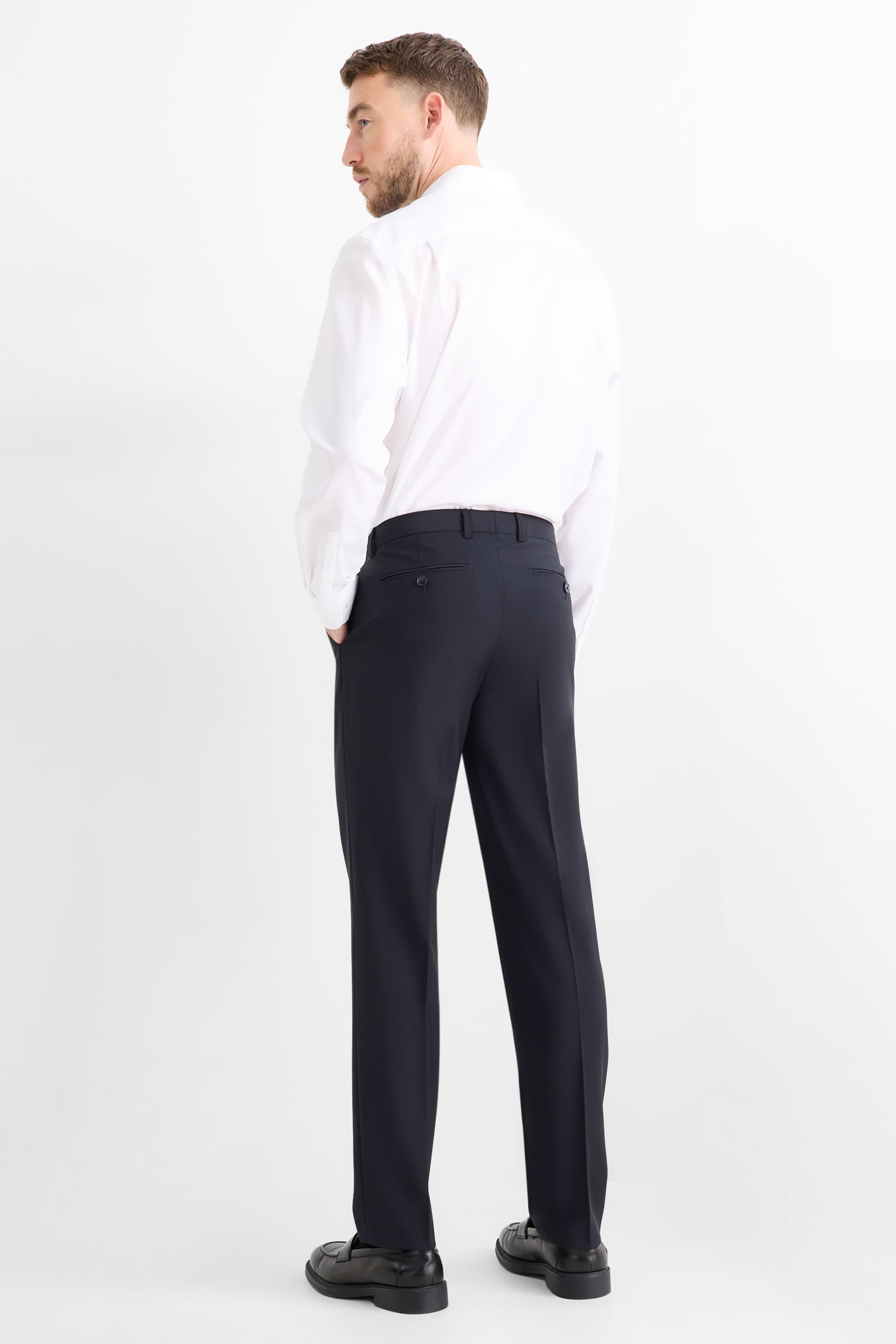 Mix & match trousers - regular fit - Flex - wool blend - LYCRA® dark blue