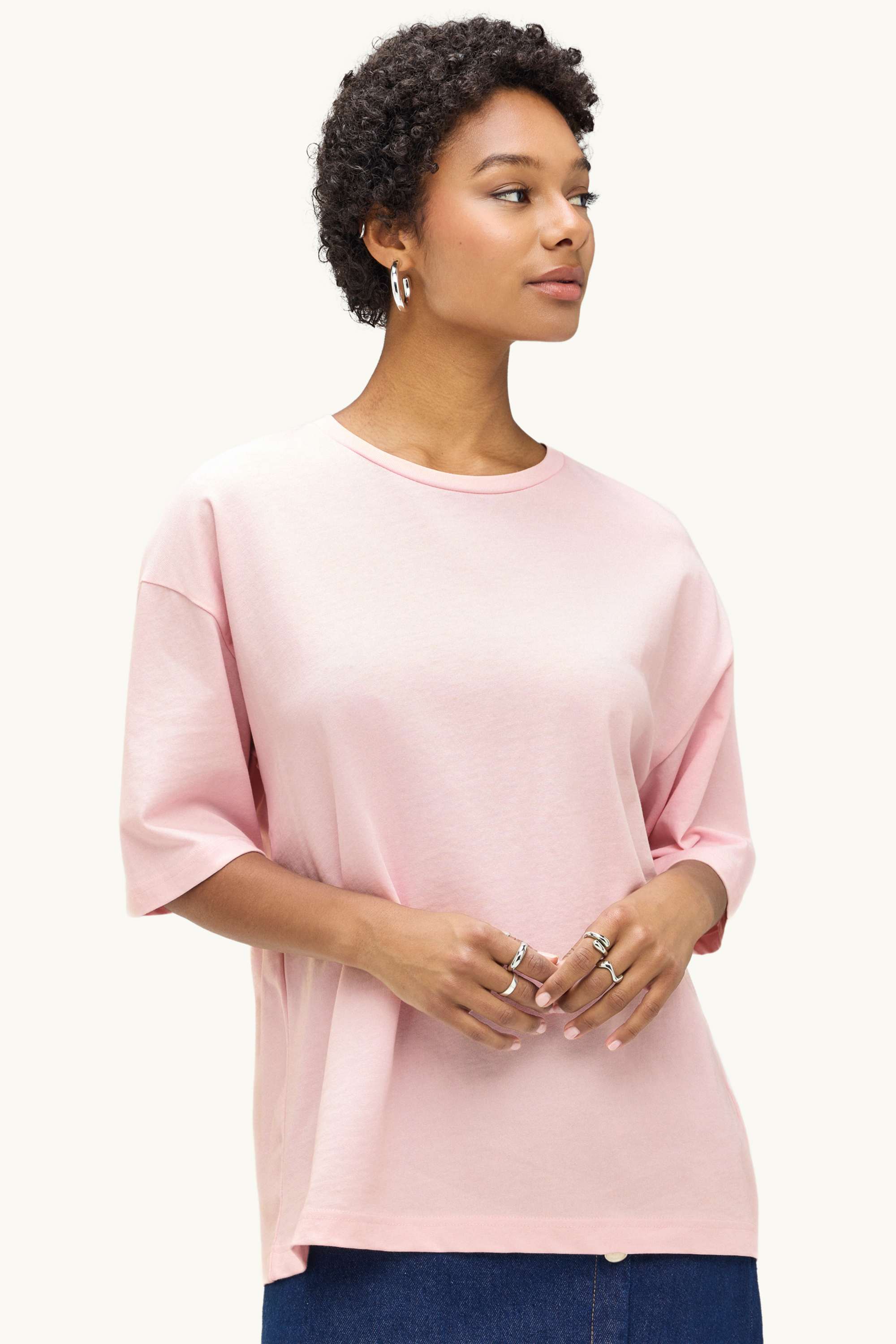 T-shirt - oversized pale pink