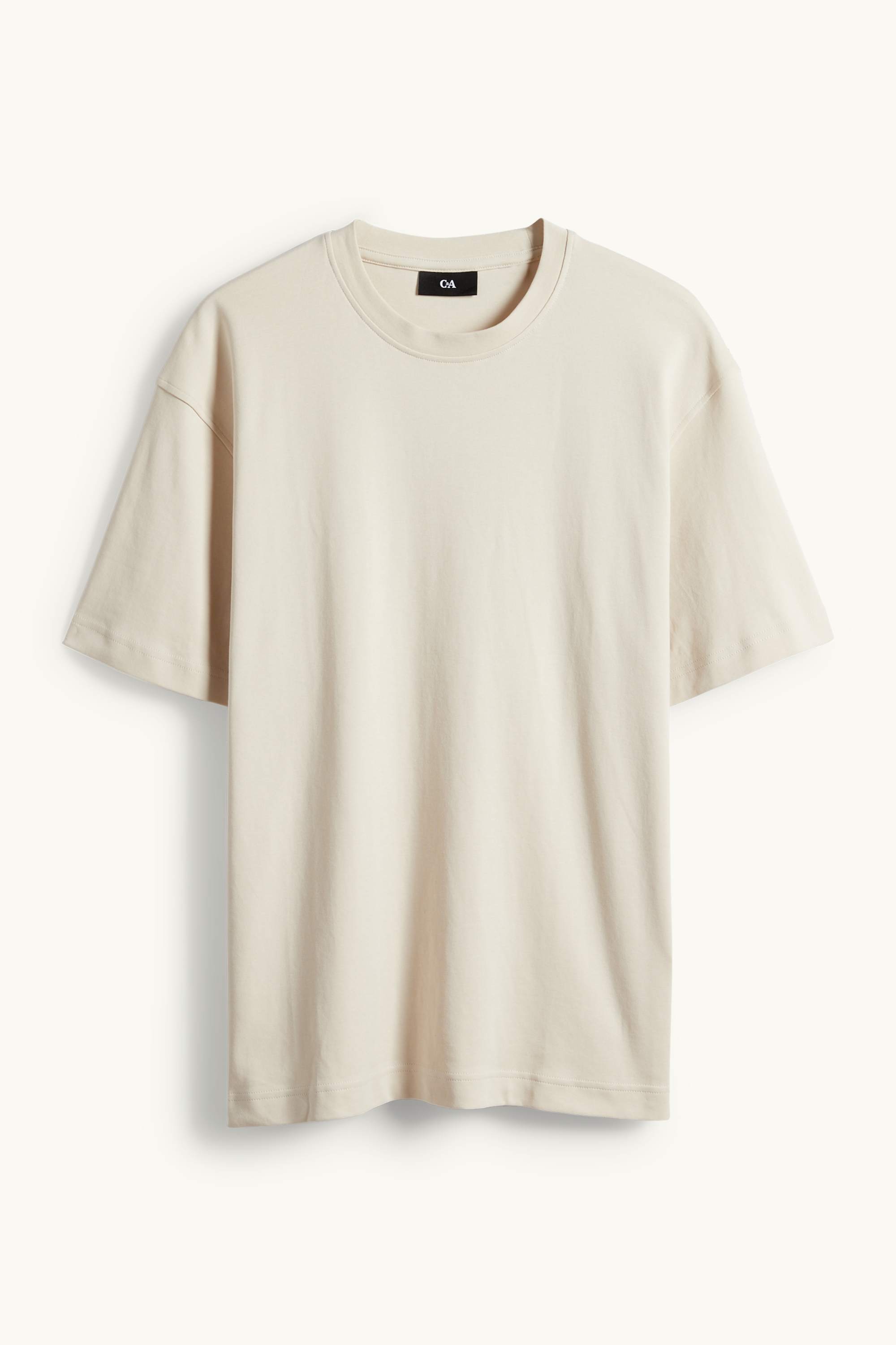 T-shirt - relaxed fit light beige