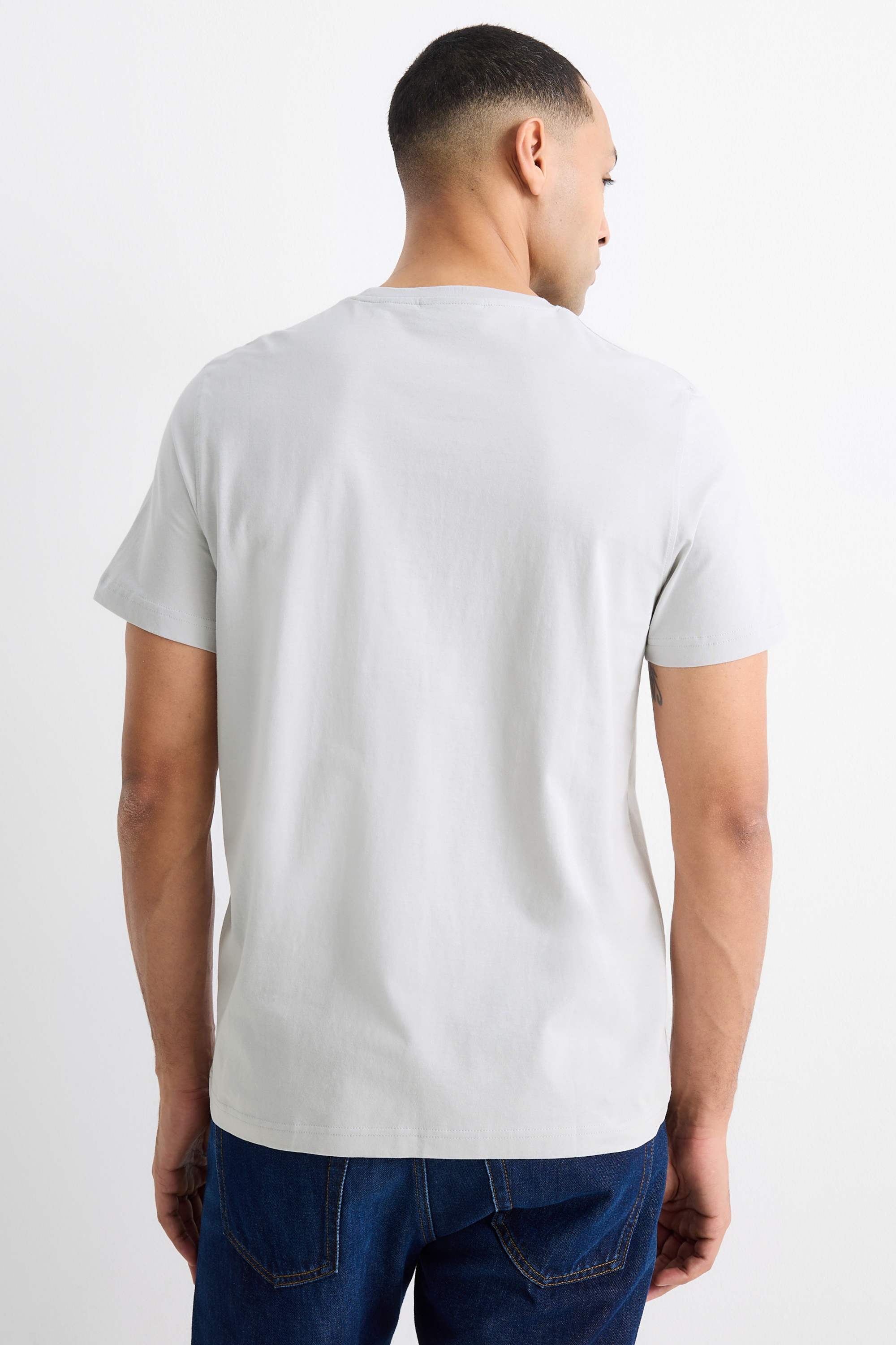 T-shirt - regular fit light gray