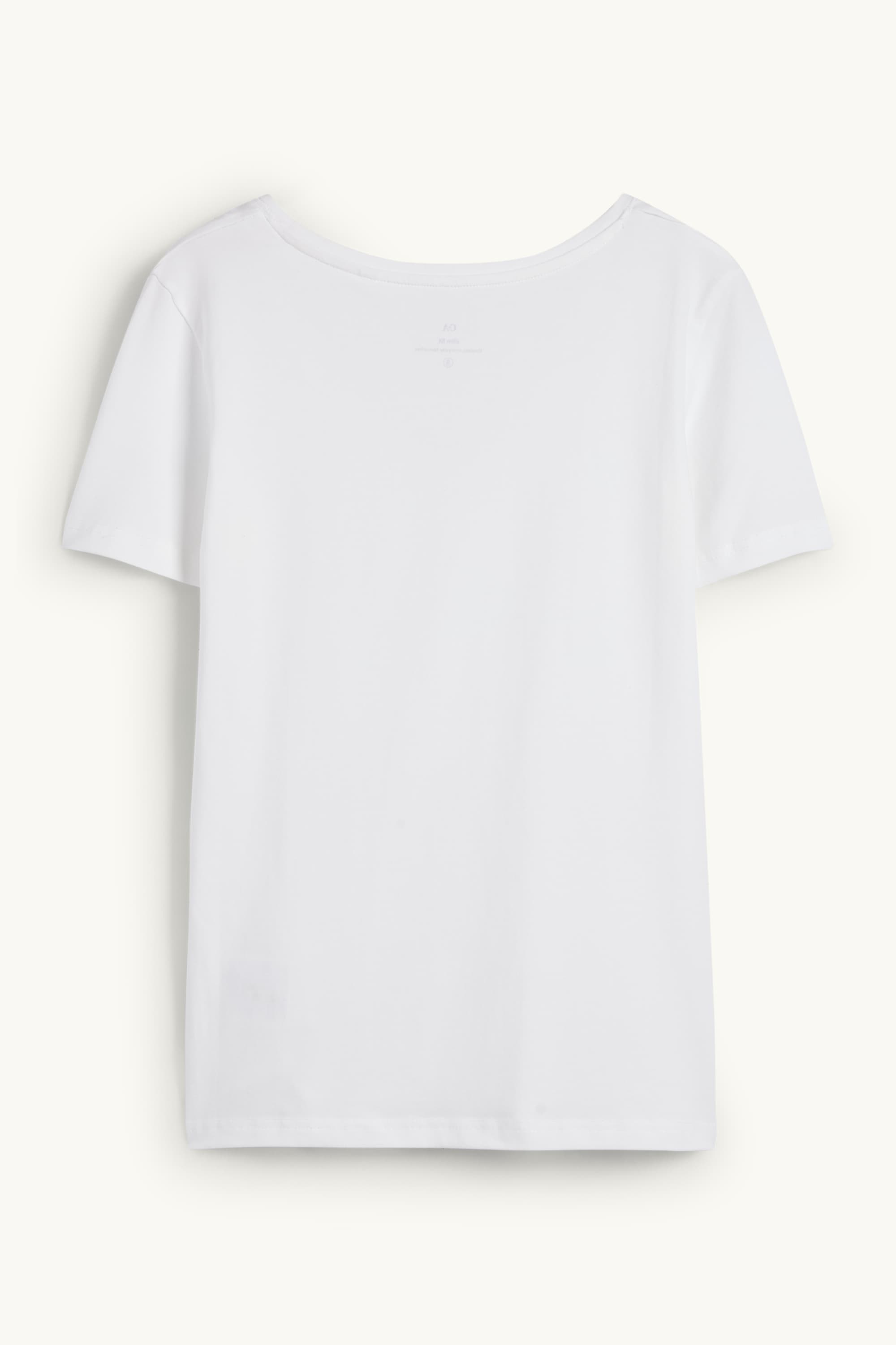 V-neck T-shirt - slim fit white