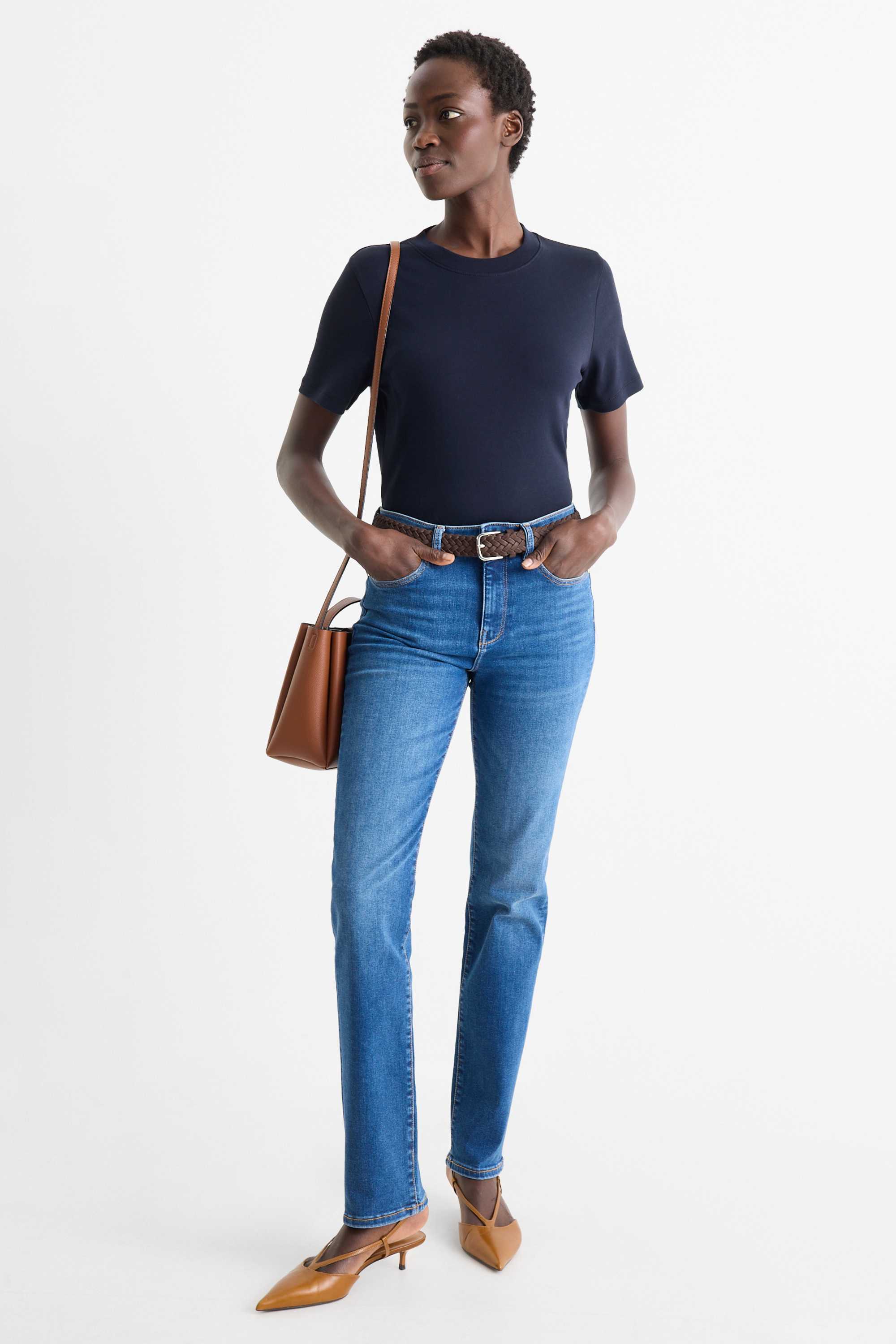 T-shirt - slim fit dark blue