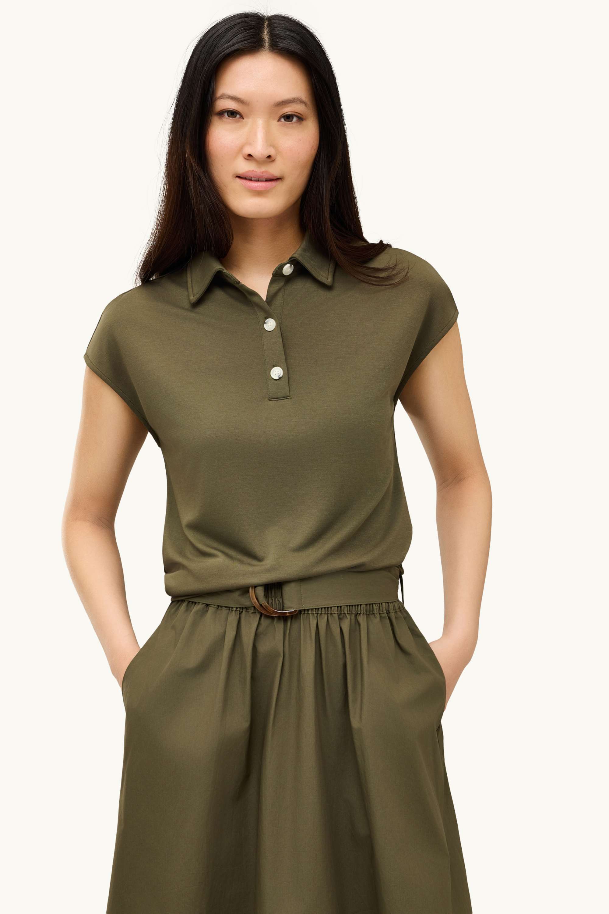 Polo shirt - regular fit khaki