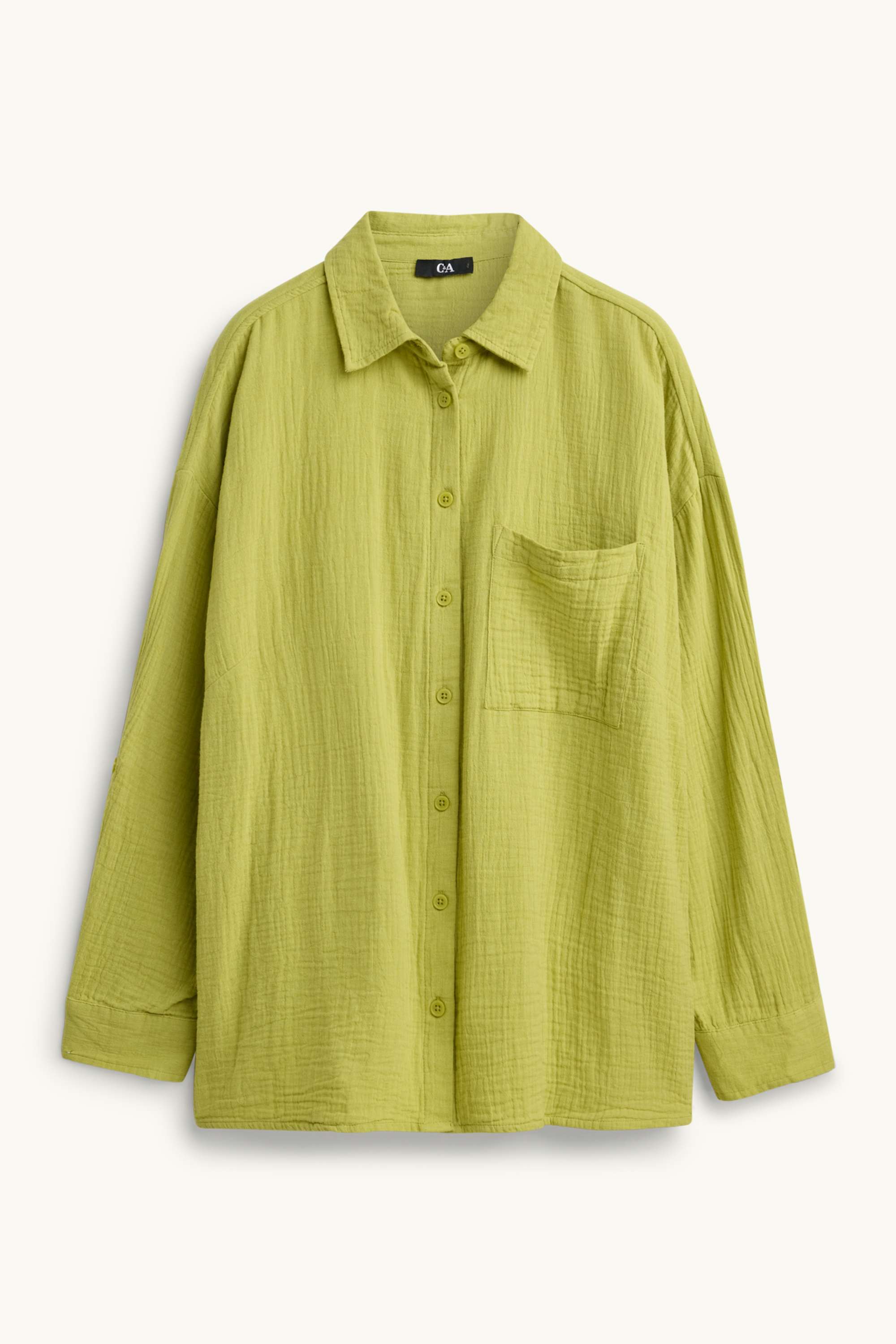Cheesecloth blouse light green