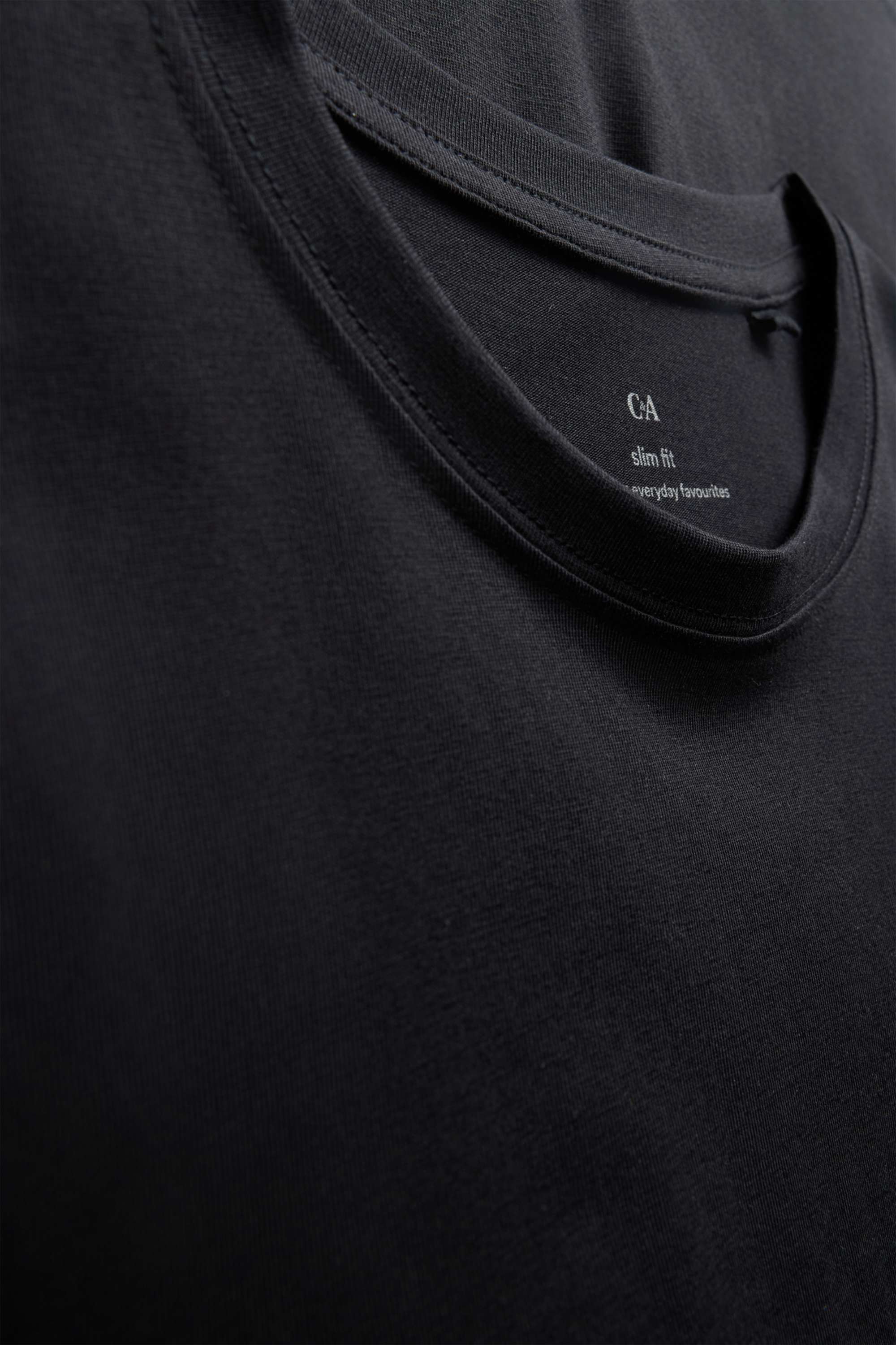 Long sleeve top - slim fit black