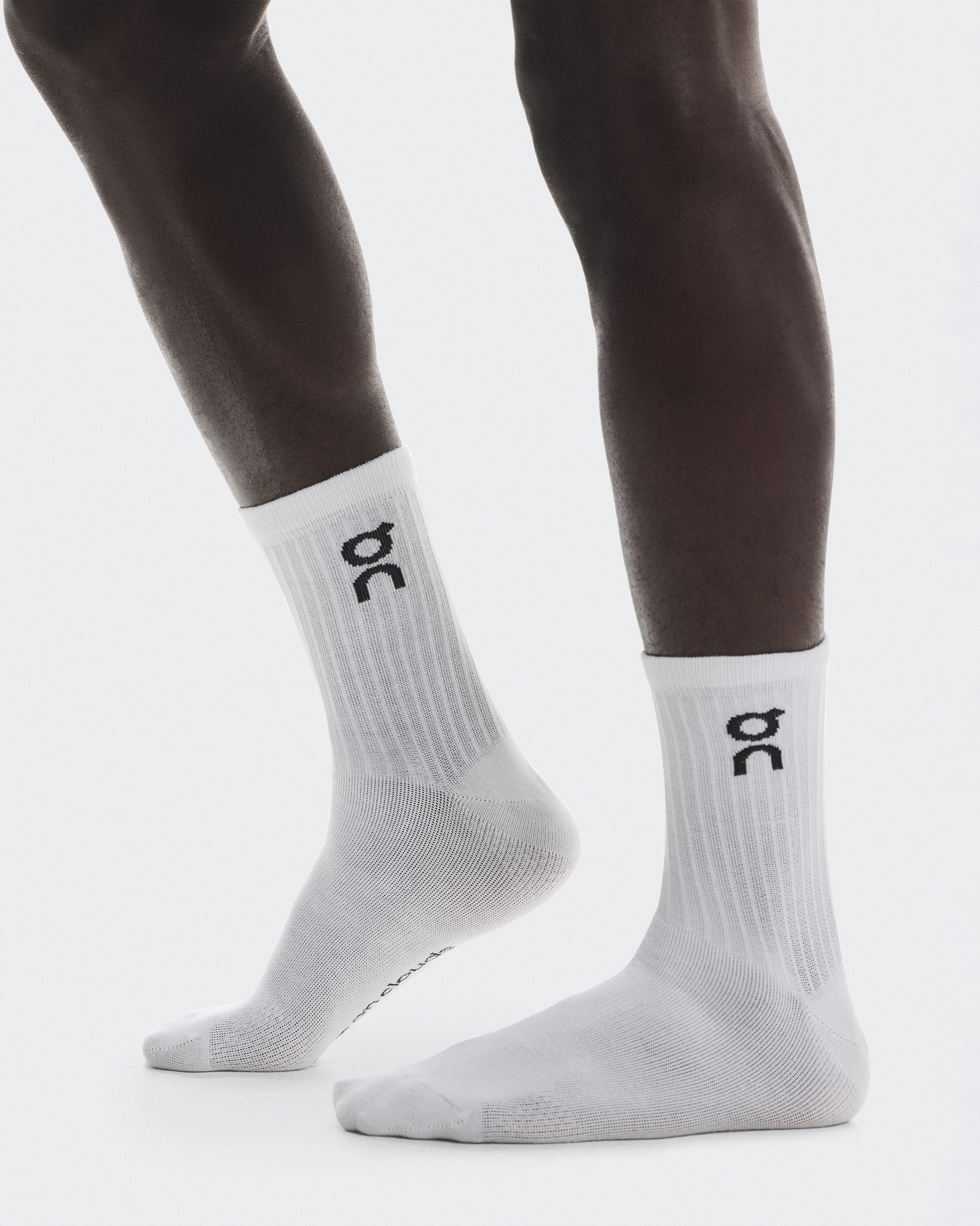 Logo Sock High 3P - White