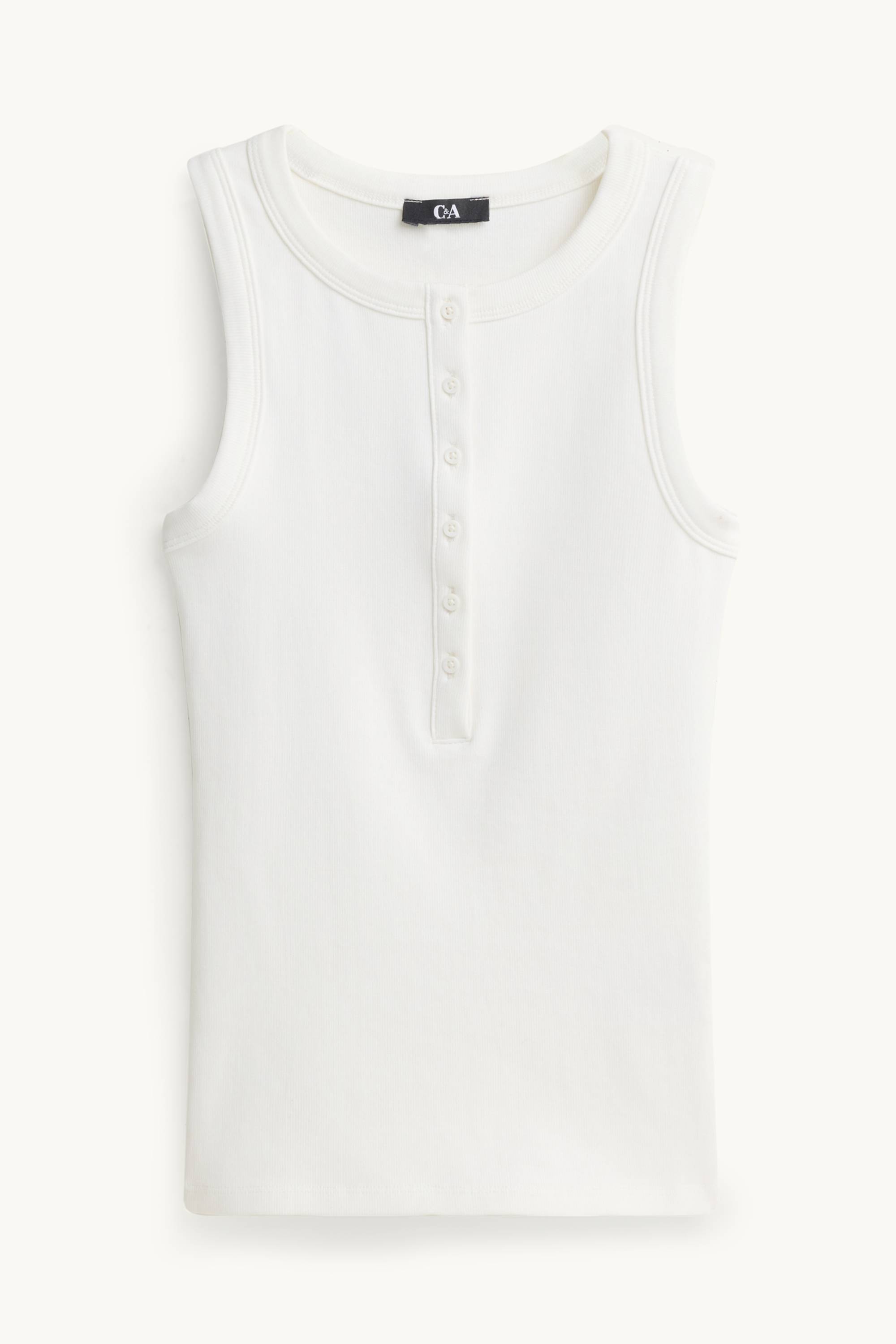Top - ribbed white