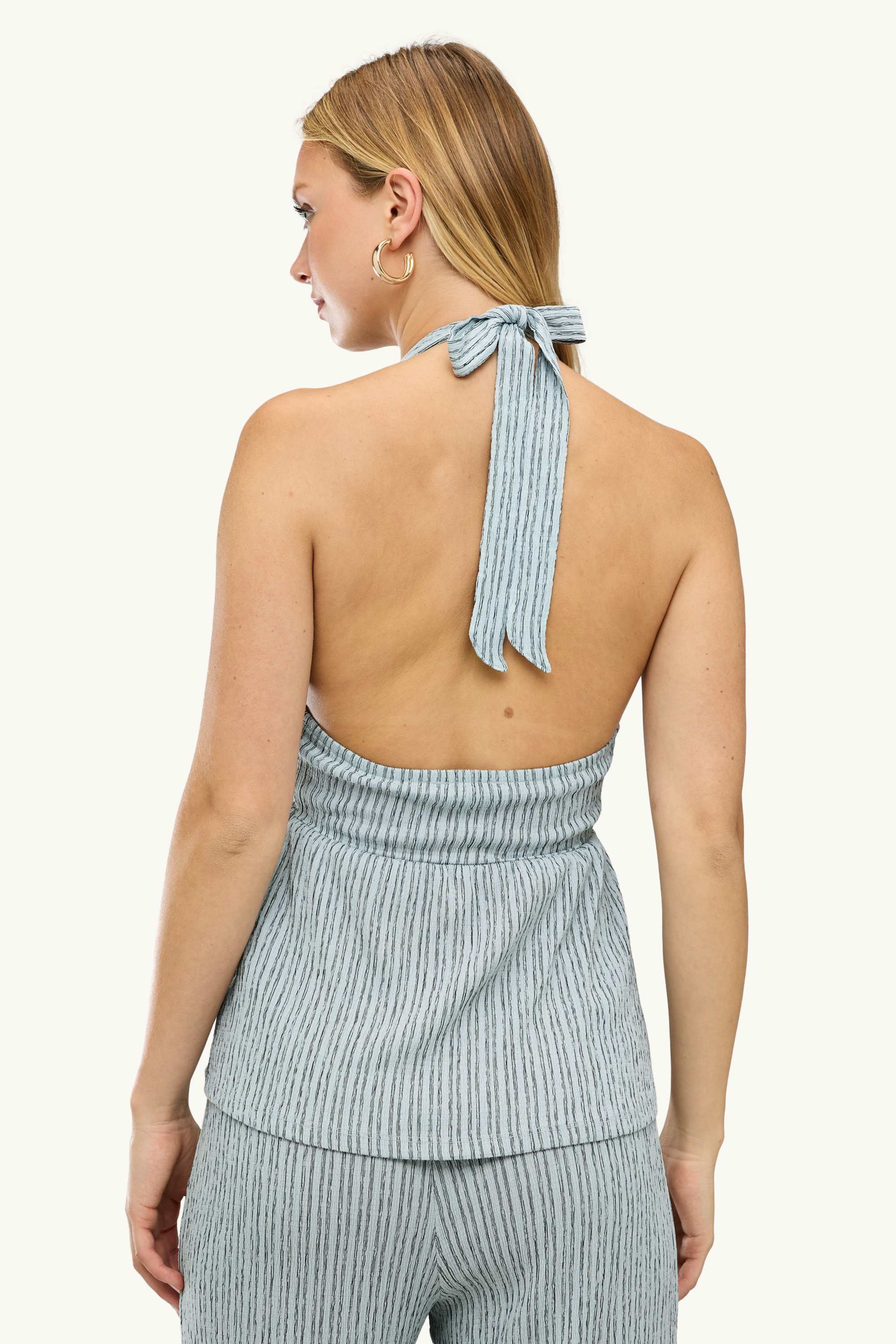 Top - striped light blue