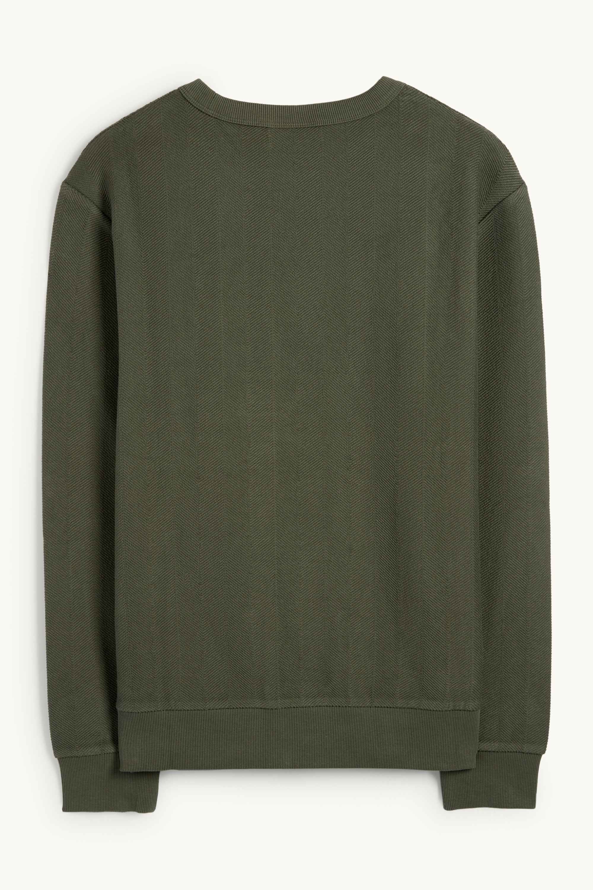 Sweatshirt - textured green