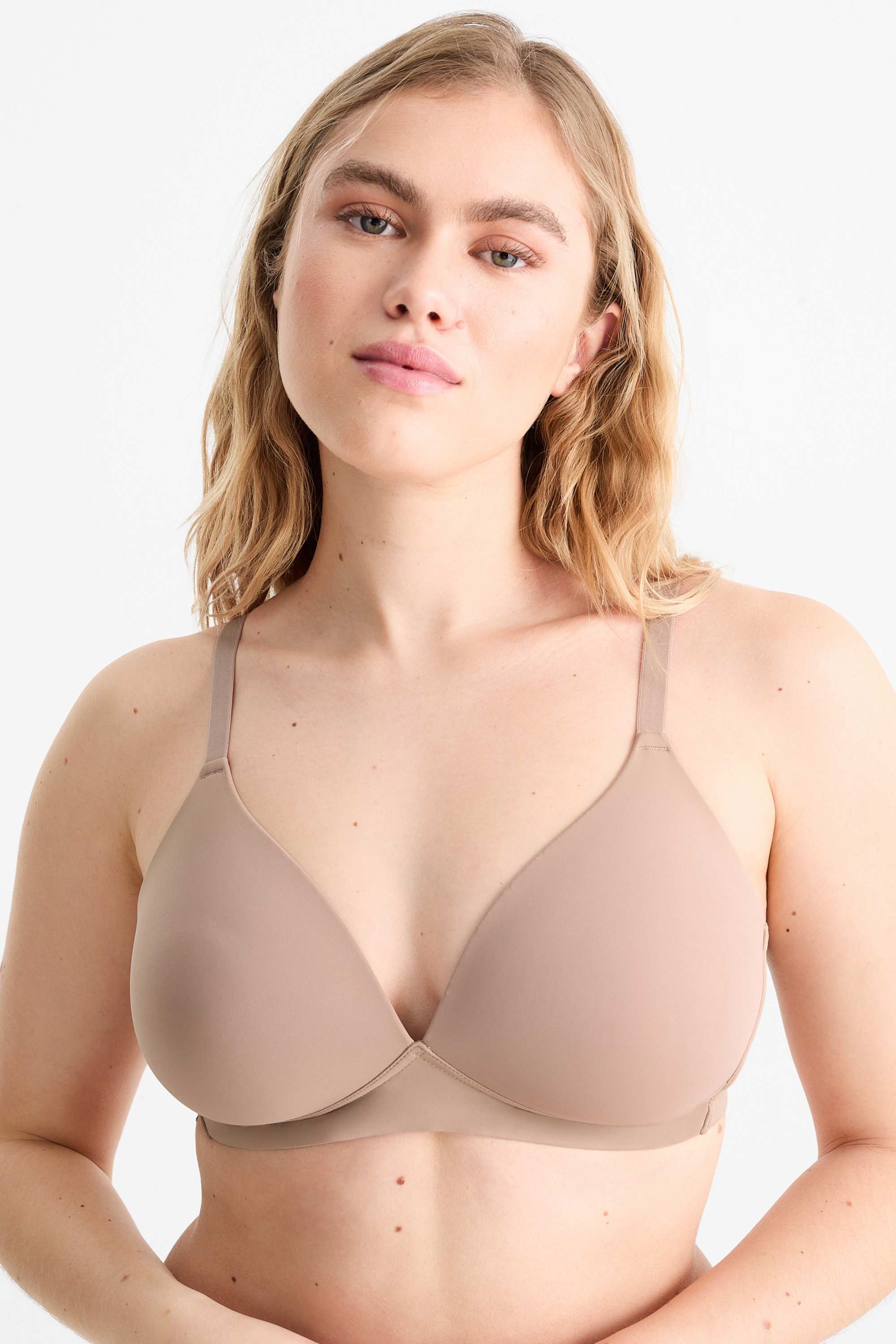 Non-wired bra - padded - LYCRA® beige
