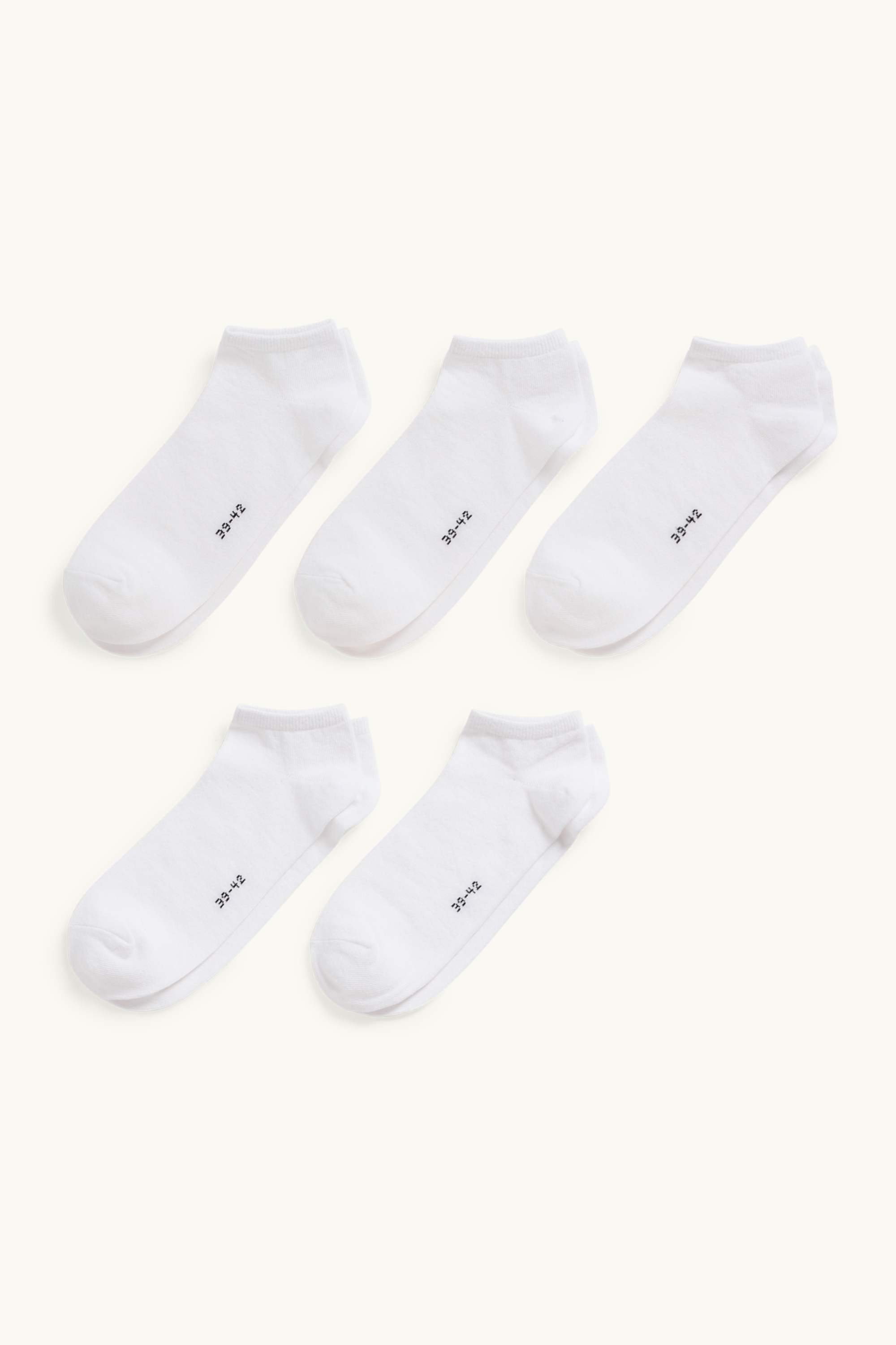 Multipack of 5 - trainer socks white