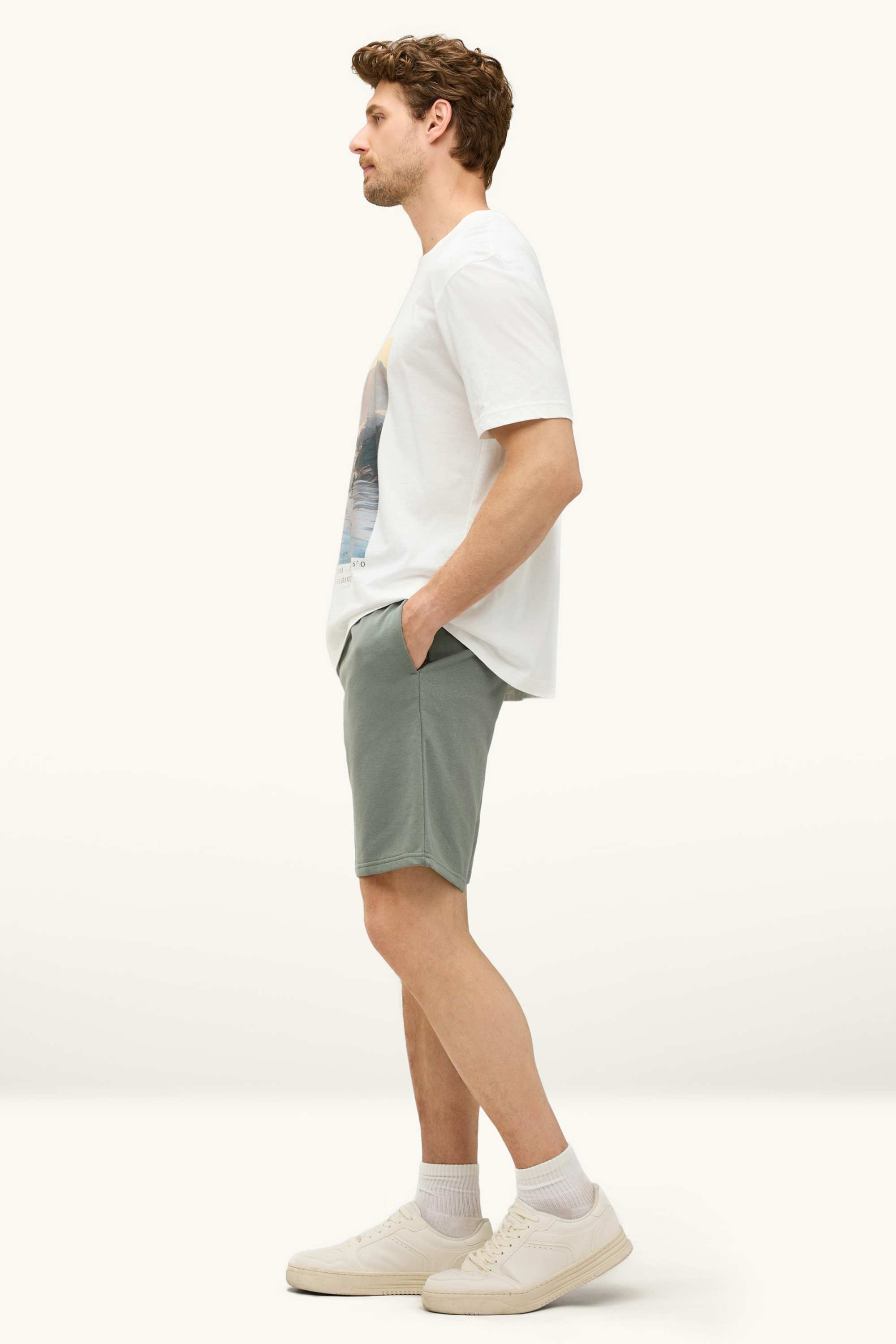 Sweat shorts light green
