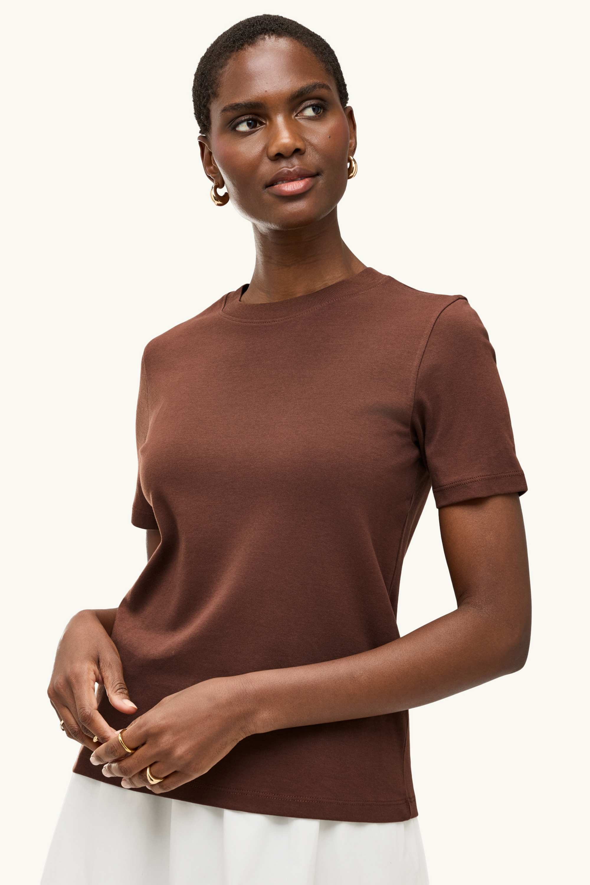 T-shirt - slim fit brown