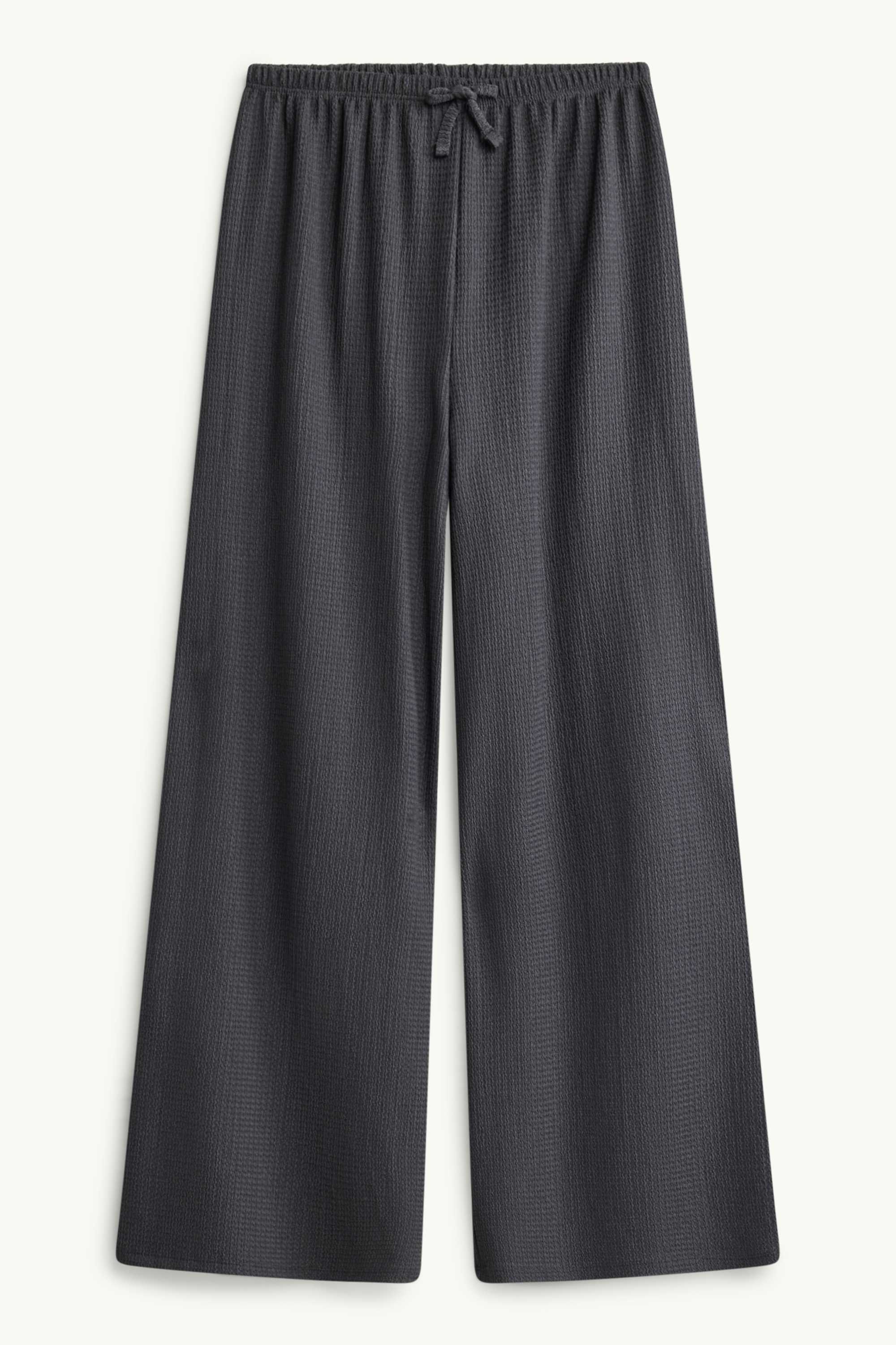 Set - top and jersey bottoms - 2 piece - textured dark gray