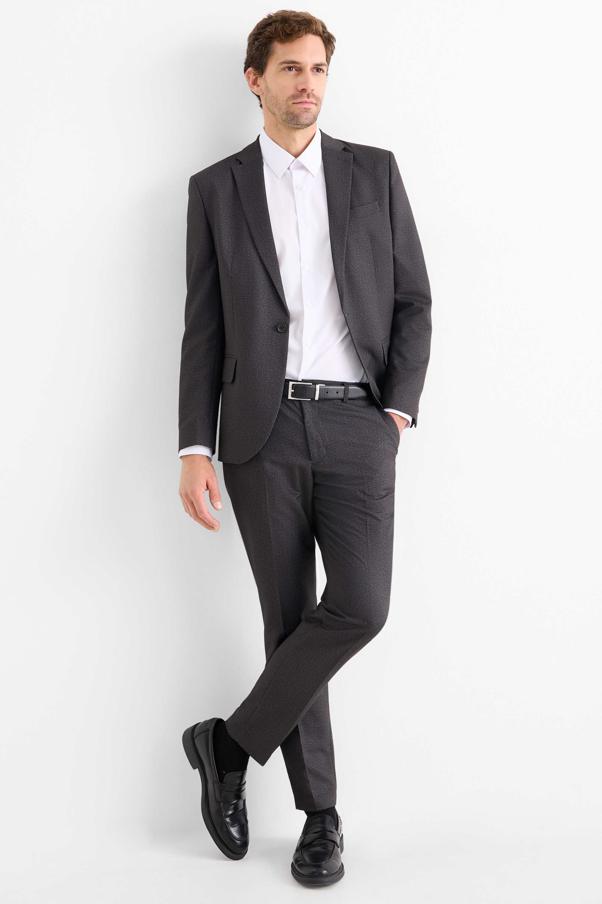 Mix & match tailored jacket - slim fit - Flex dark gray