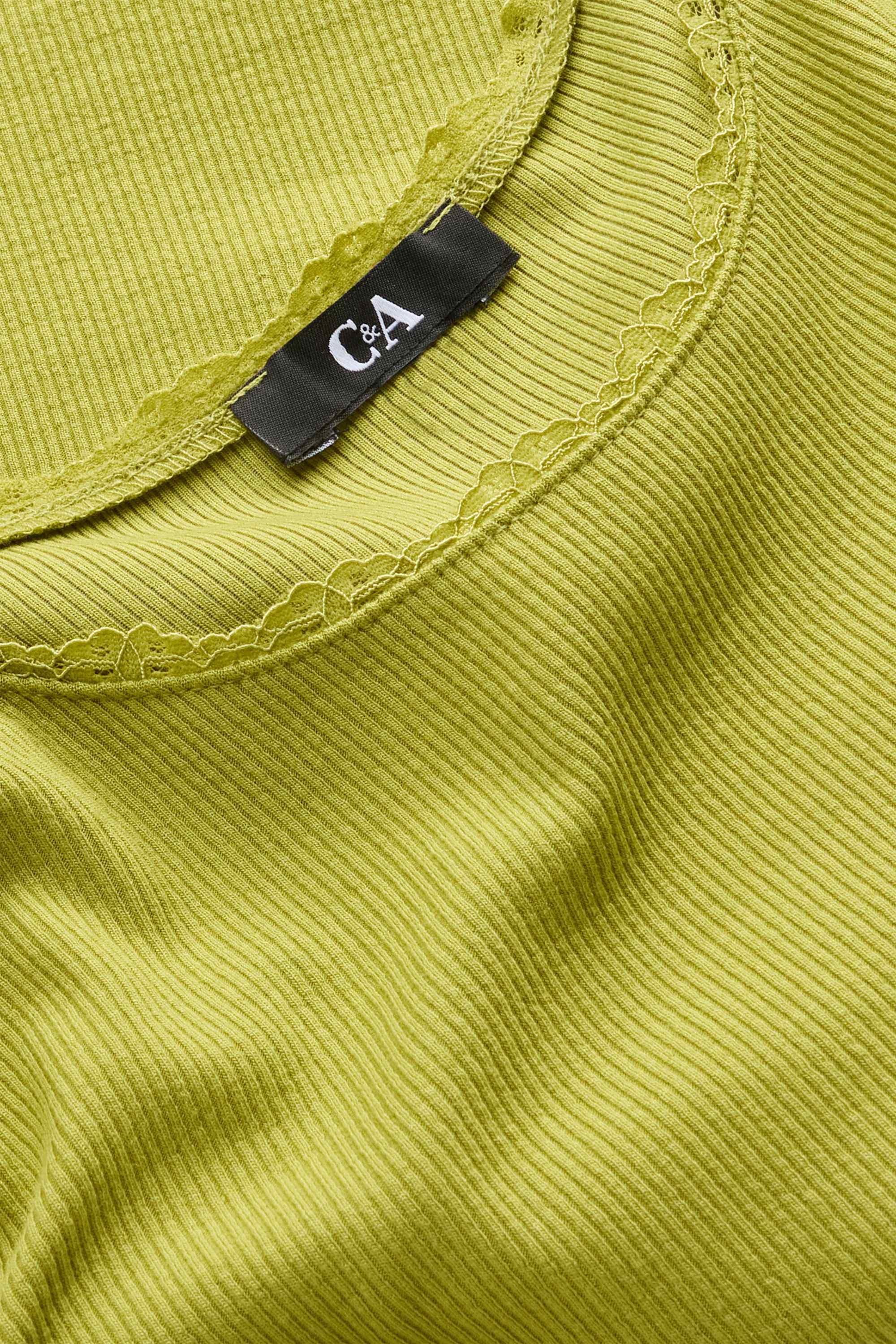 T-shirt - relaxed fit - ribbed green