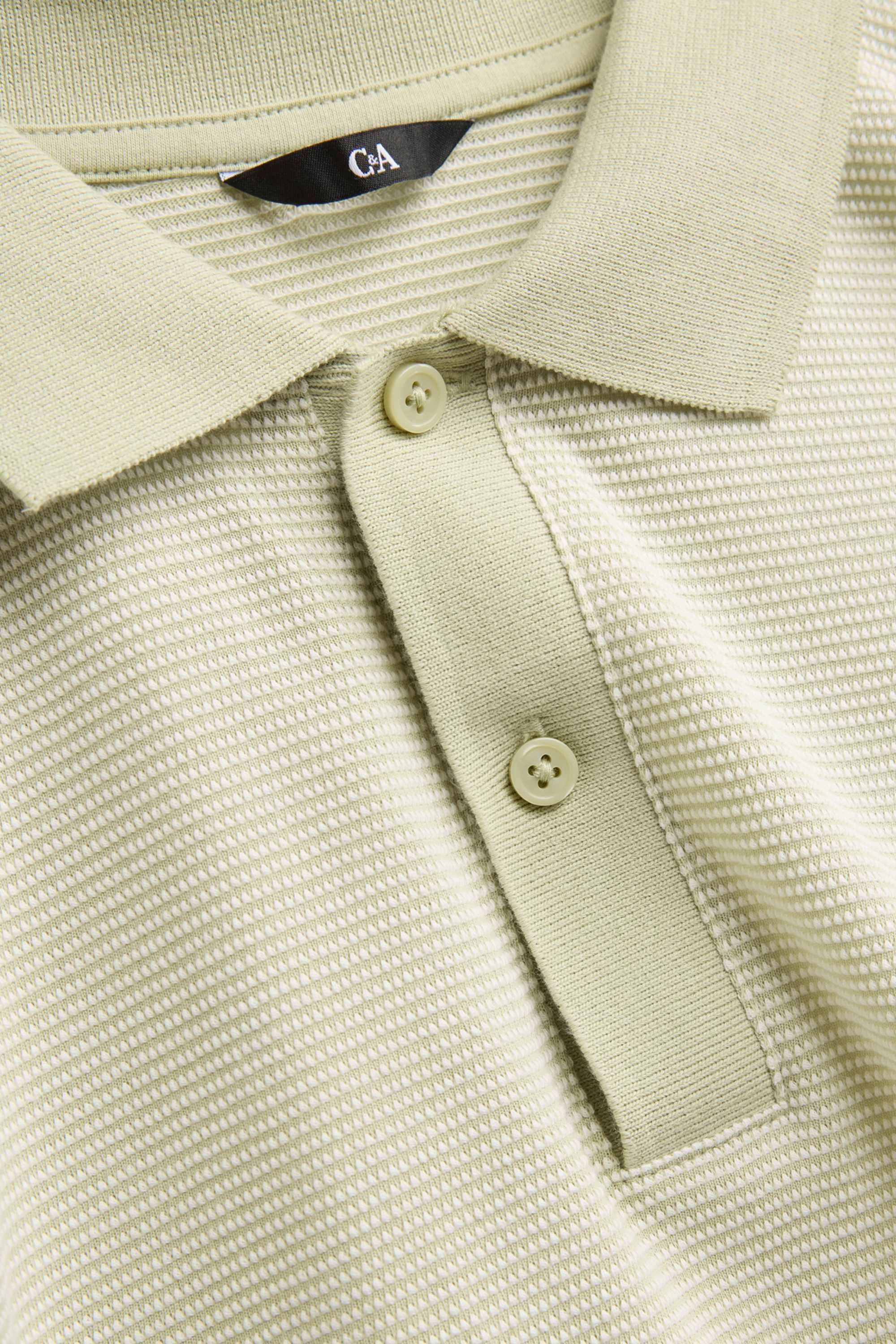 Polo shirt - regular fit - textured light yellow