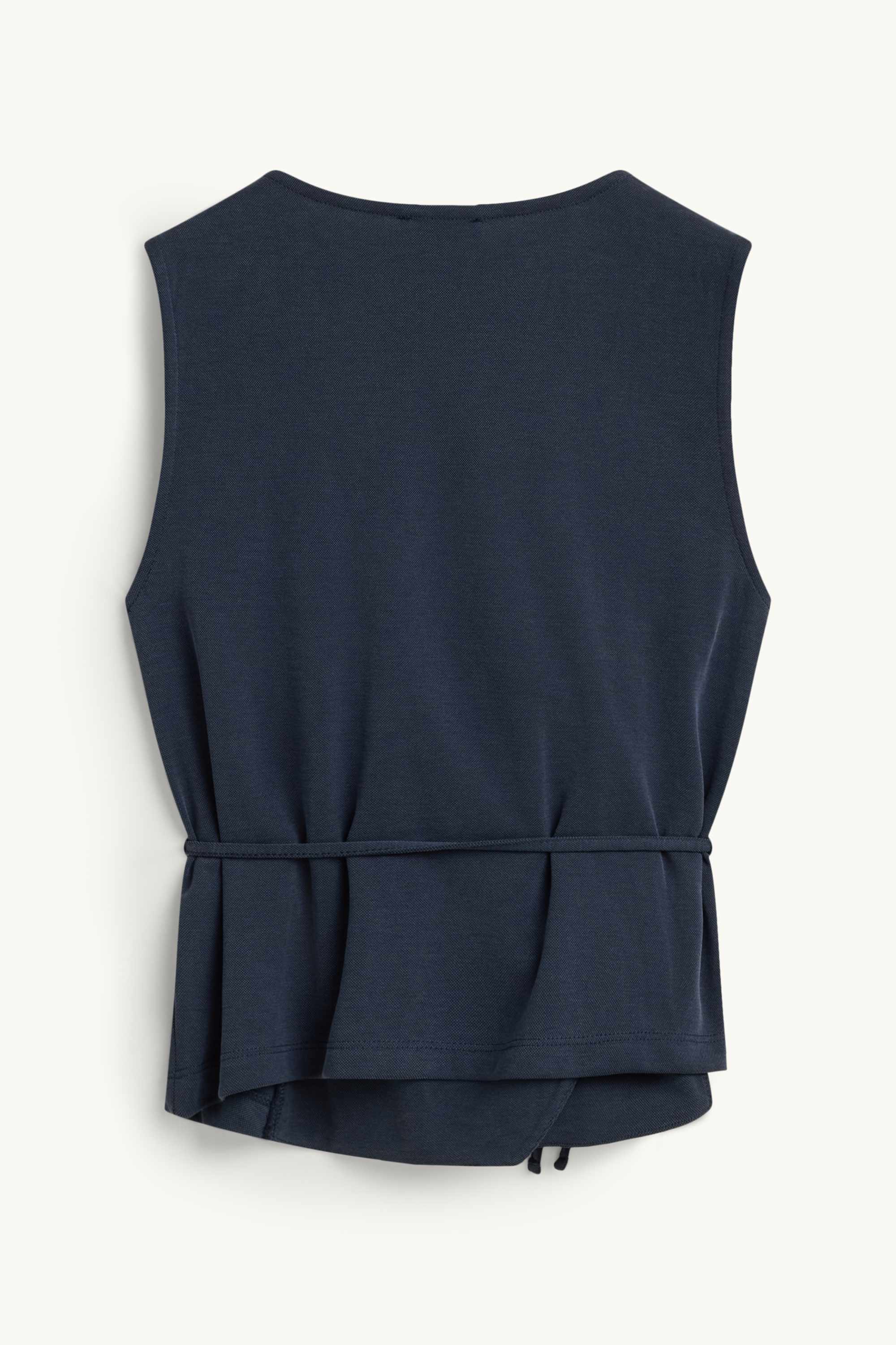 V-neck wrap top dark blue