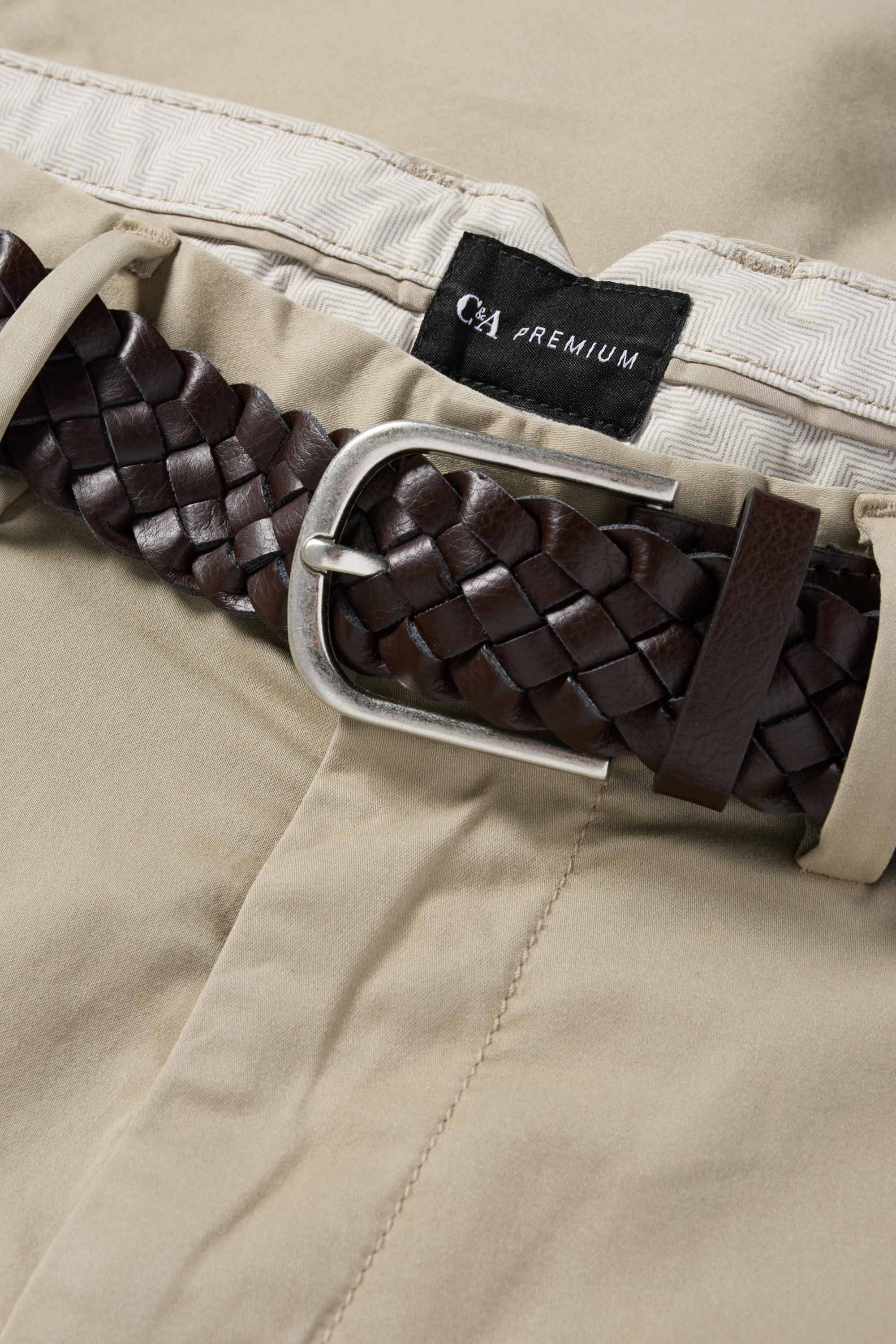 Chinos with belt beige (3)