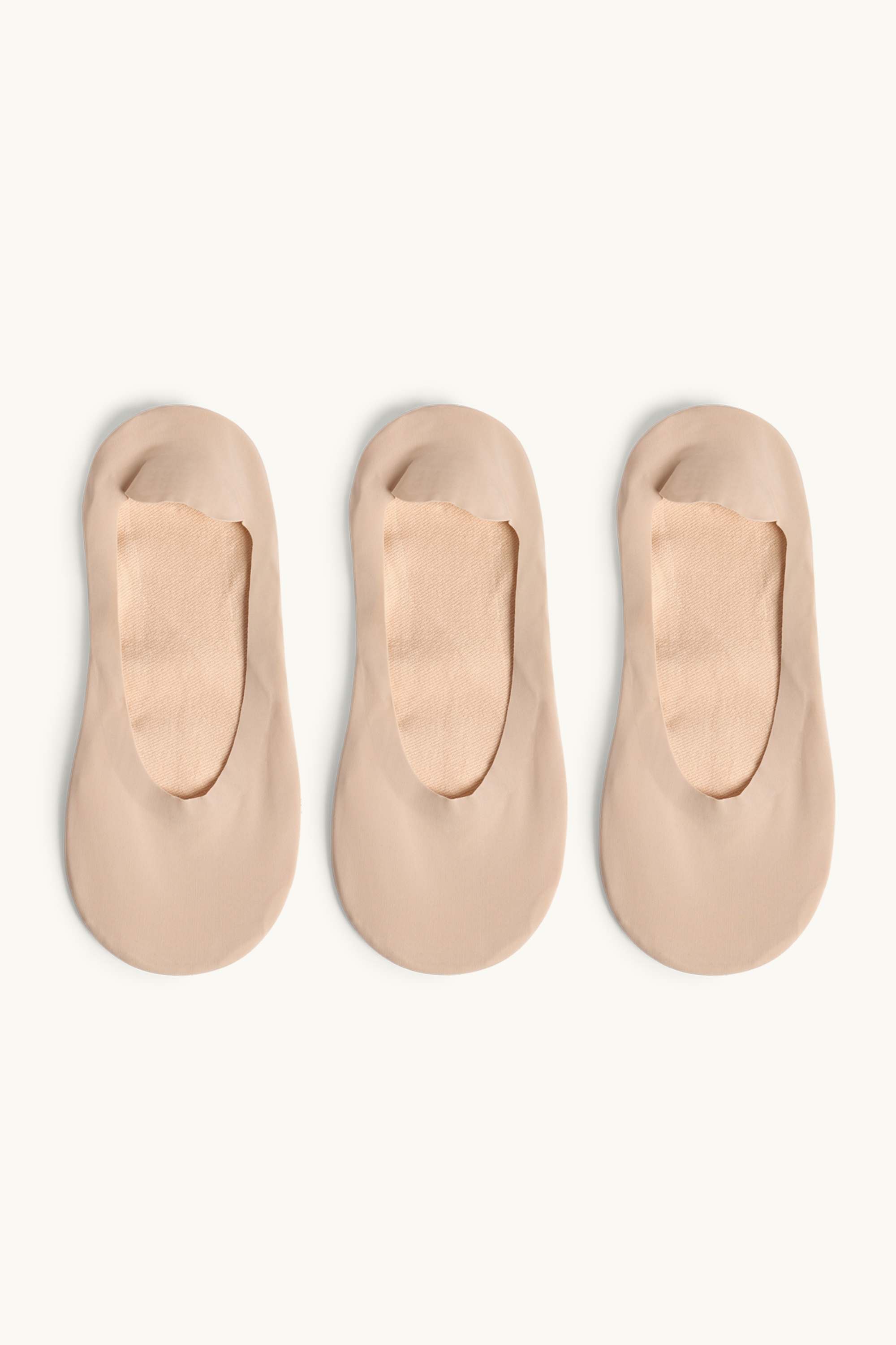 Multipack of 3 - footsies beige