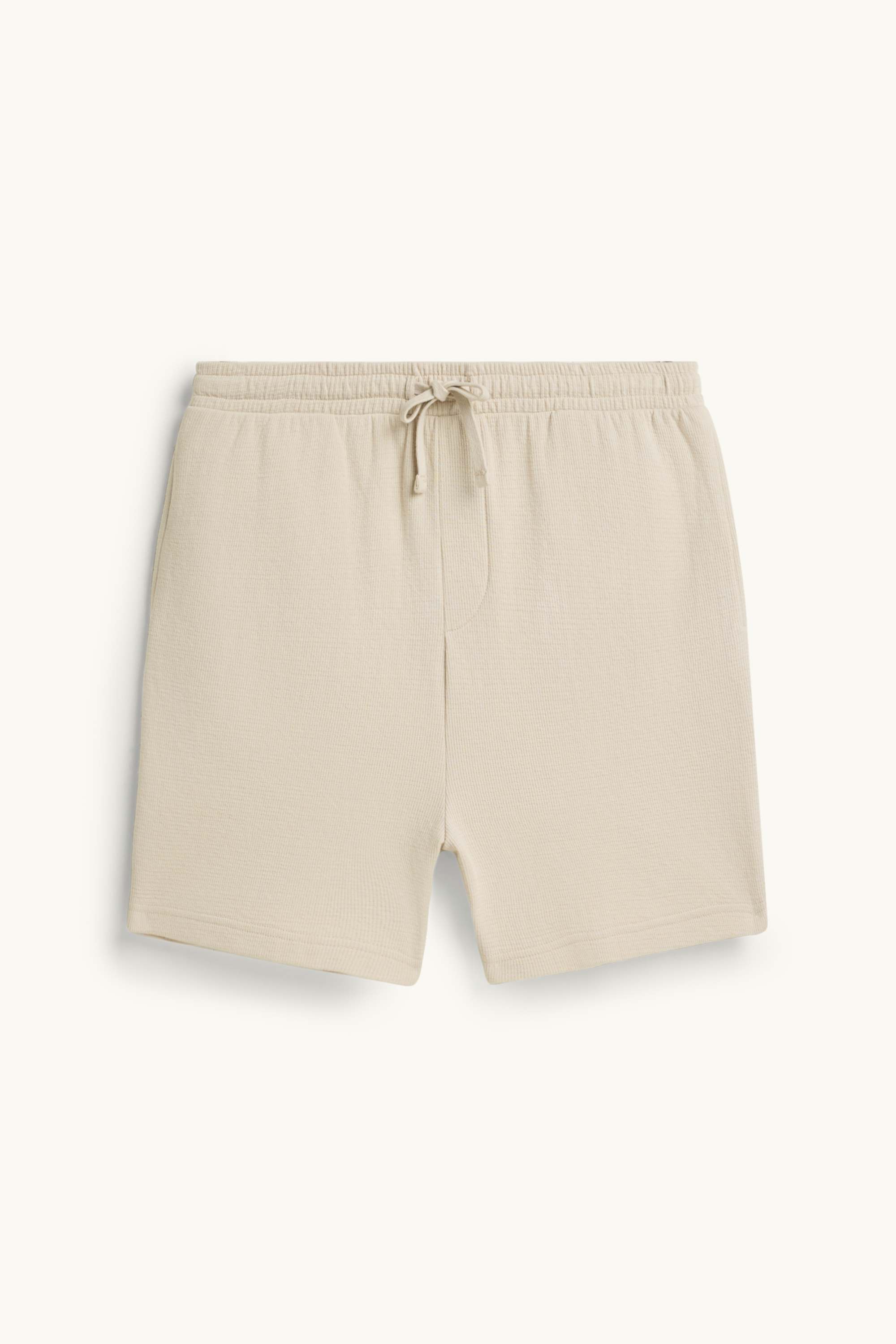 Sweat shorts - textured beige