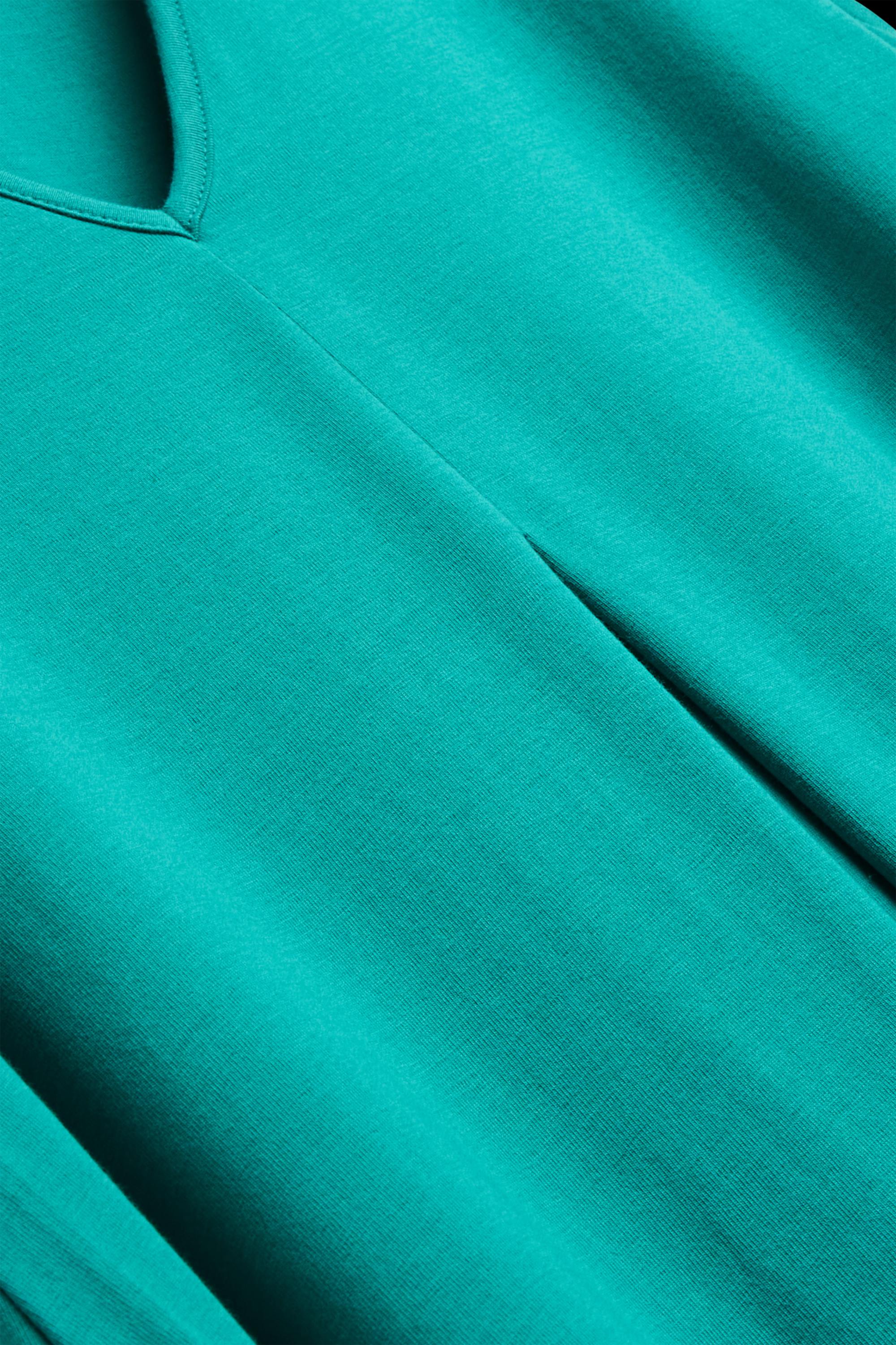 V-neck A-line dress turquoise
