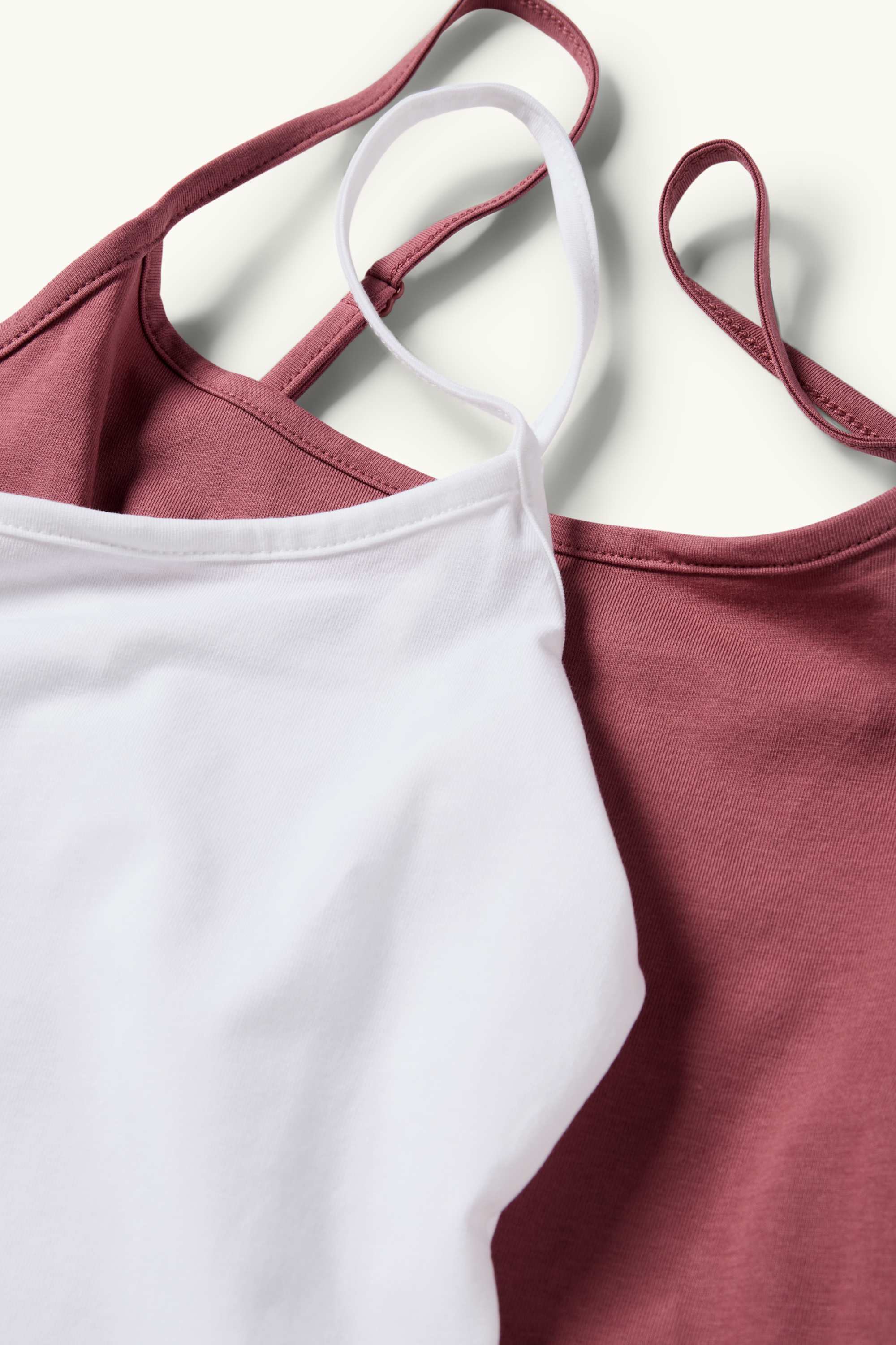 Multipack of 2 - top white / dark red