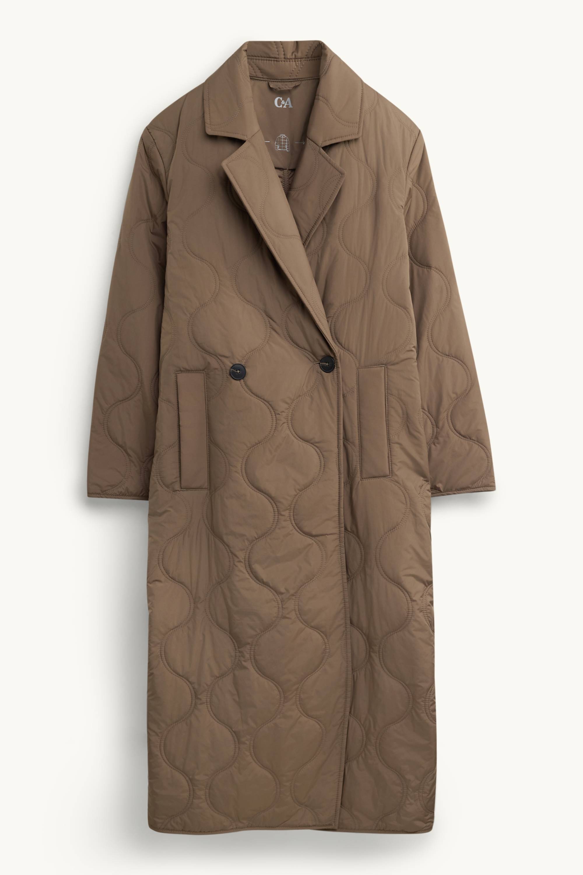 Quilted coat brown