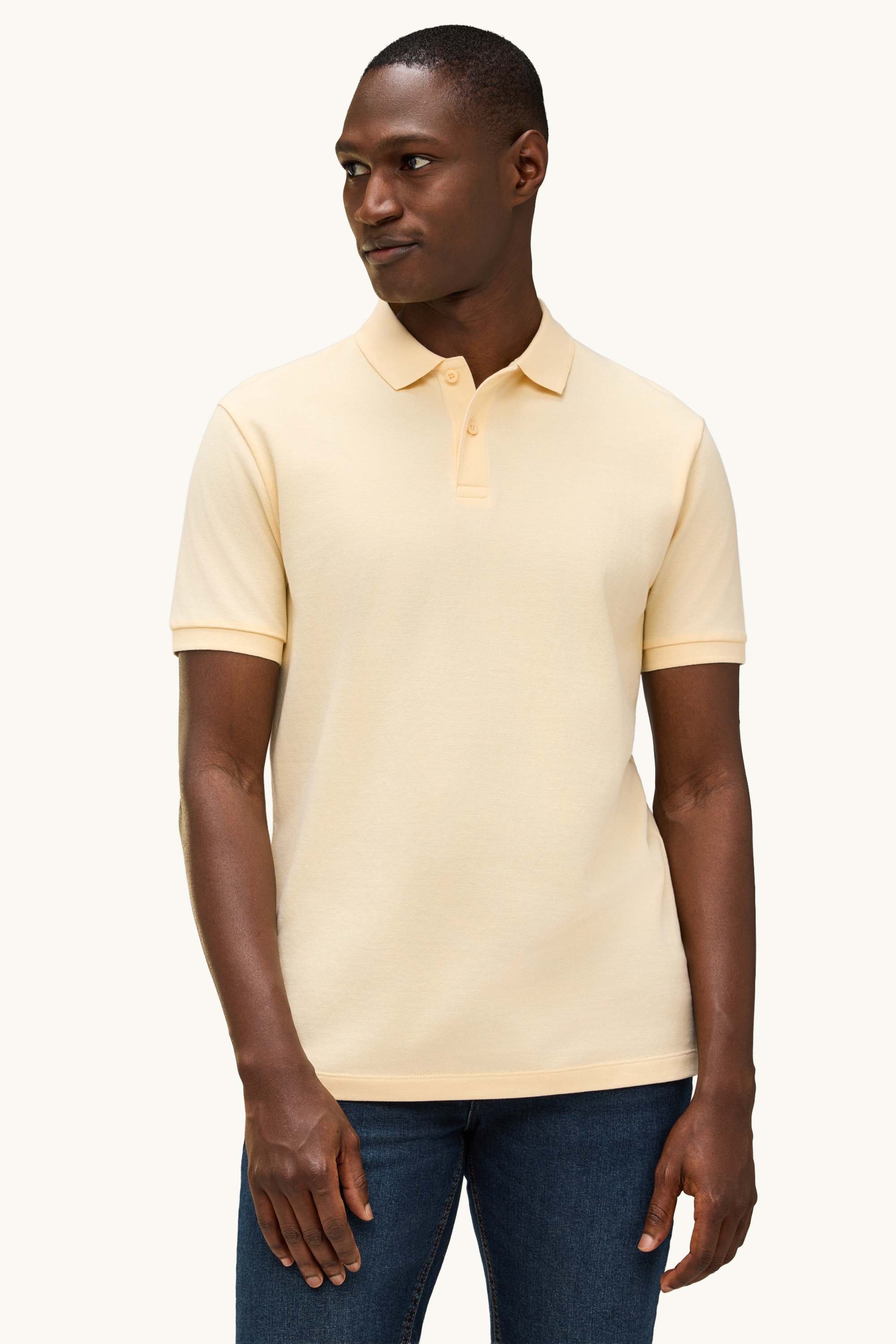 Polo shirt - regular fit light yellow