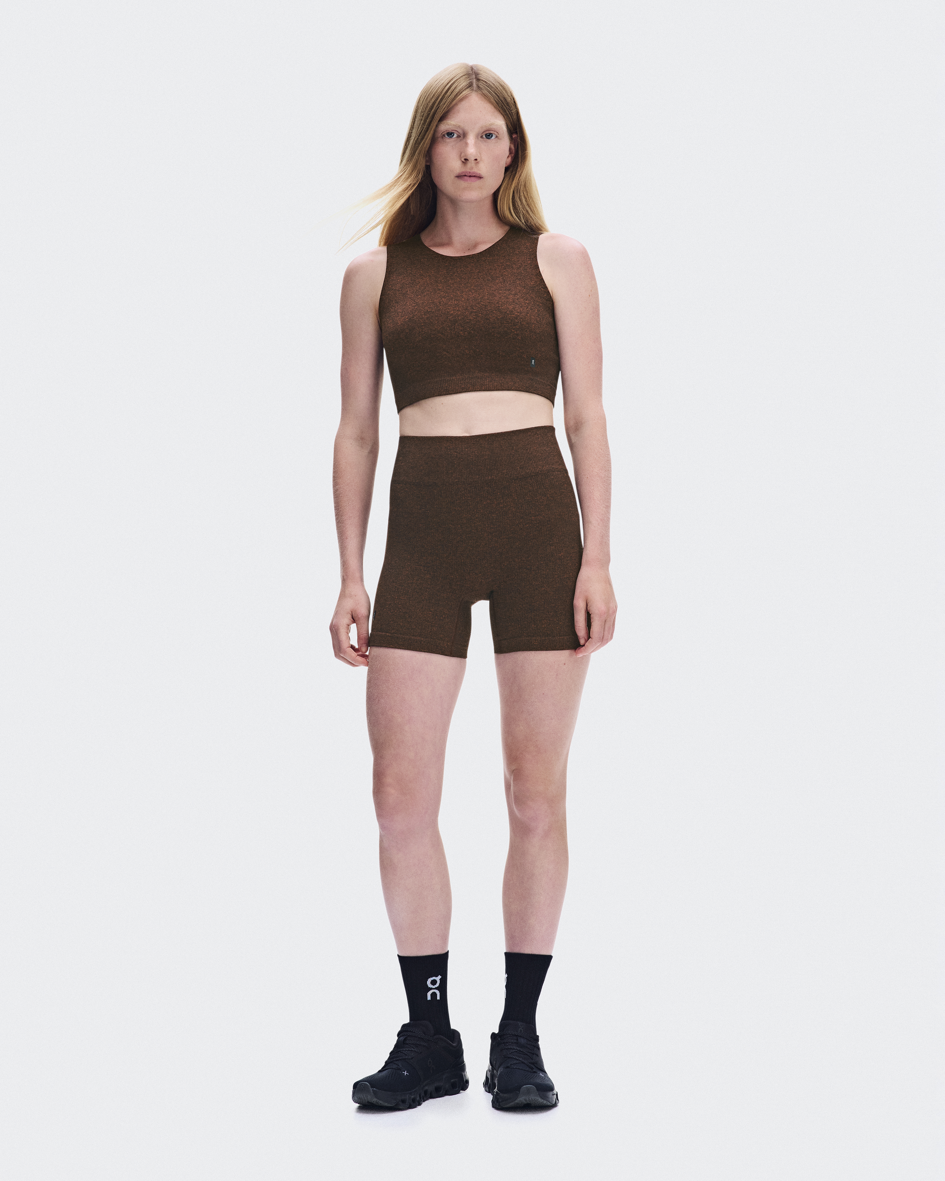 Studio Knit Shorts - Cinnamon Heather