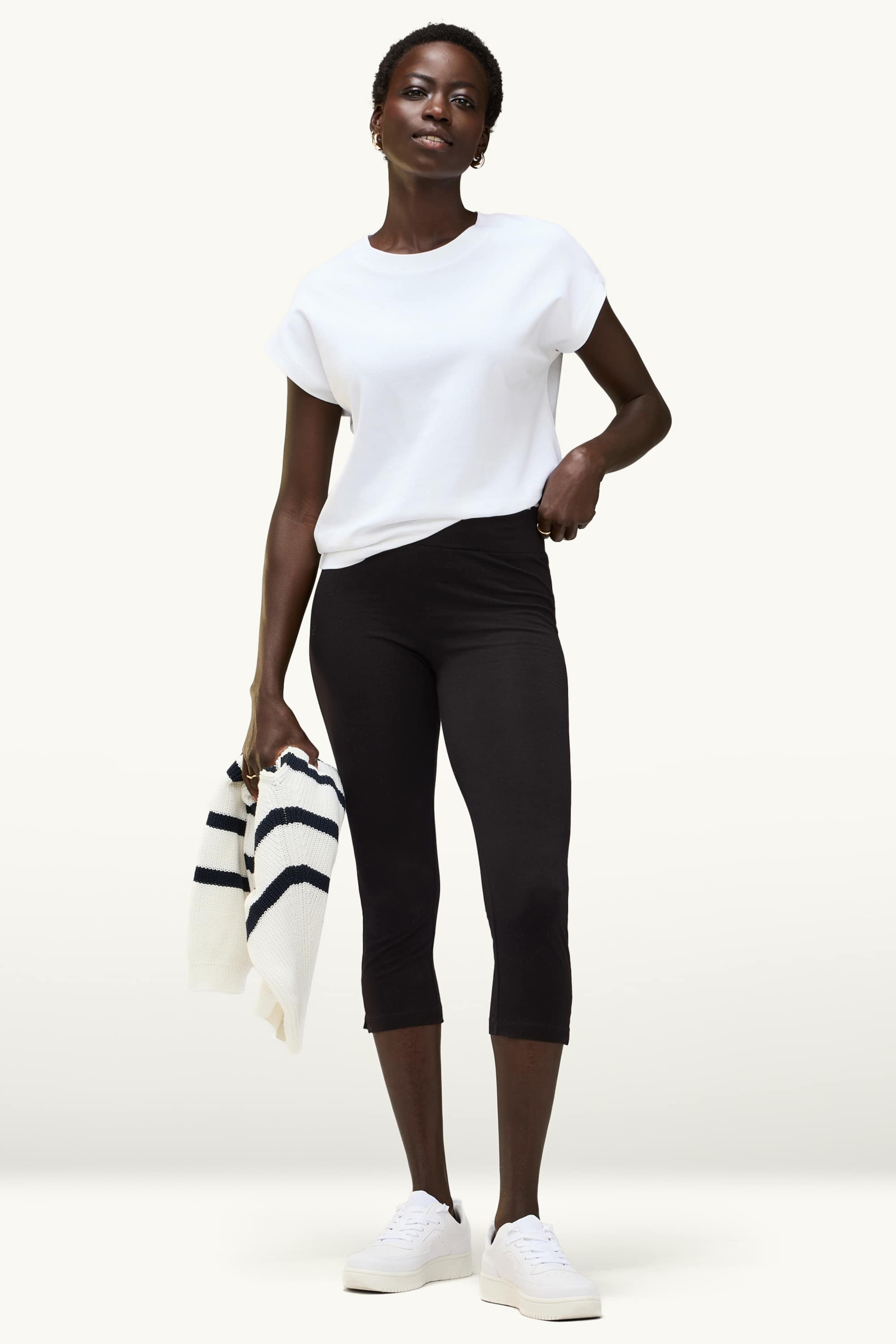 Multipack of 2 - capri leggings black (1)