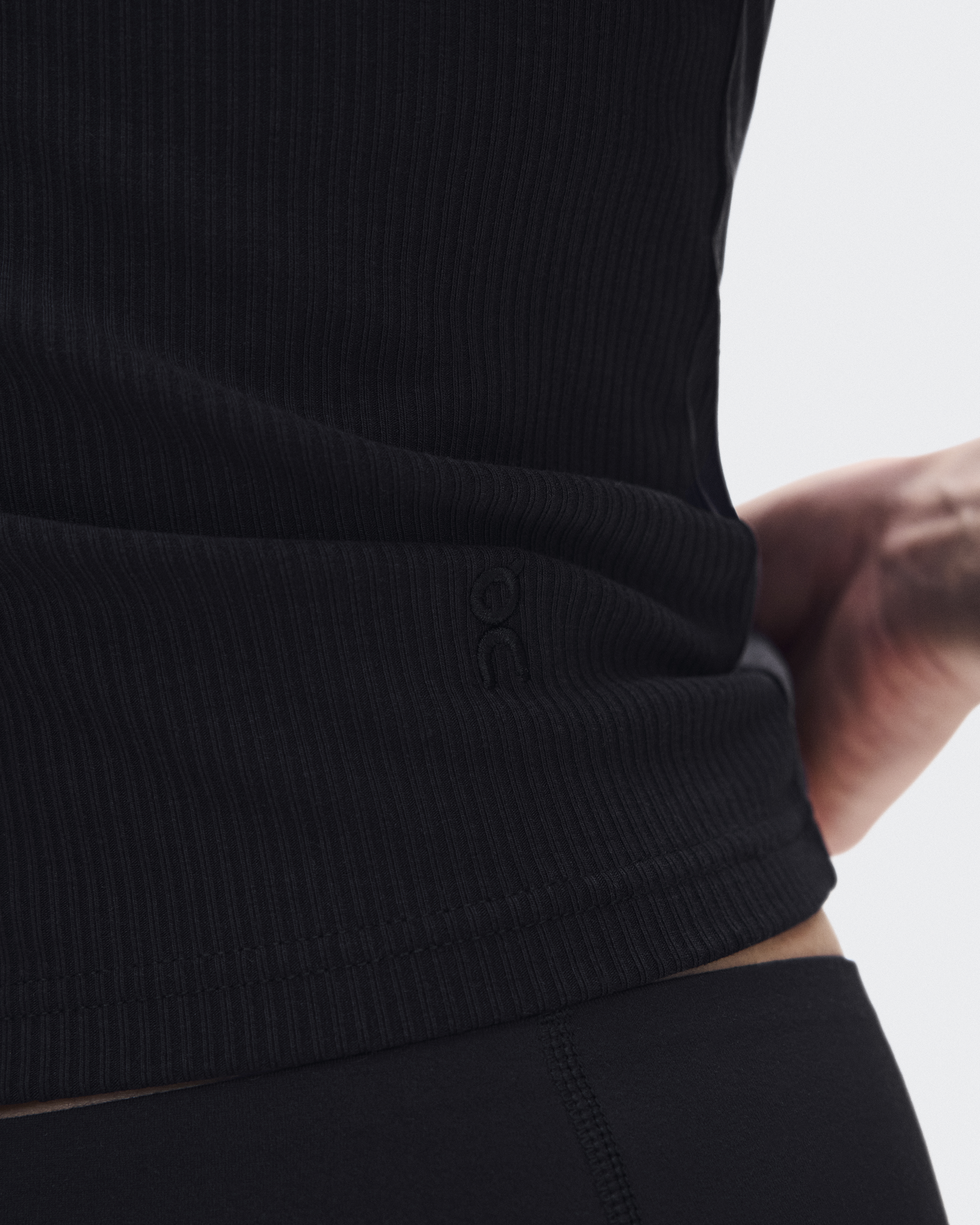 All-Day Ribbed T-Shirt - Black