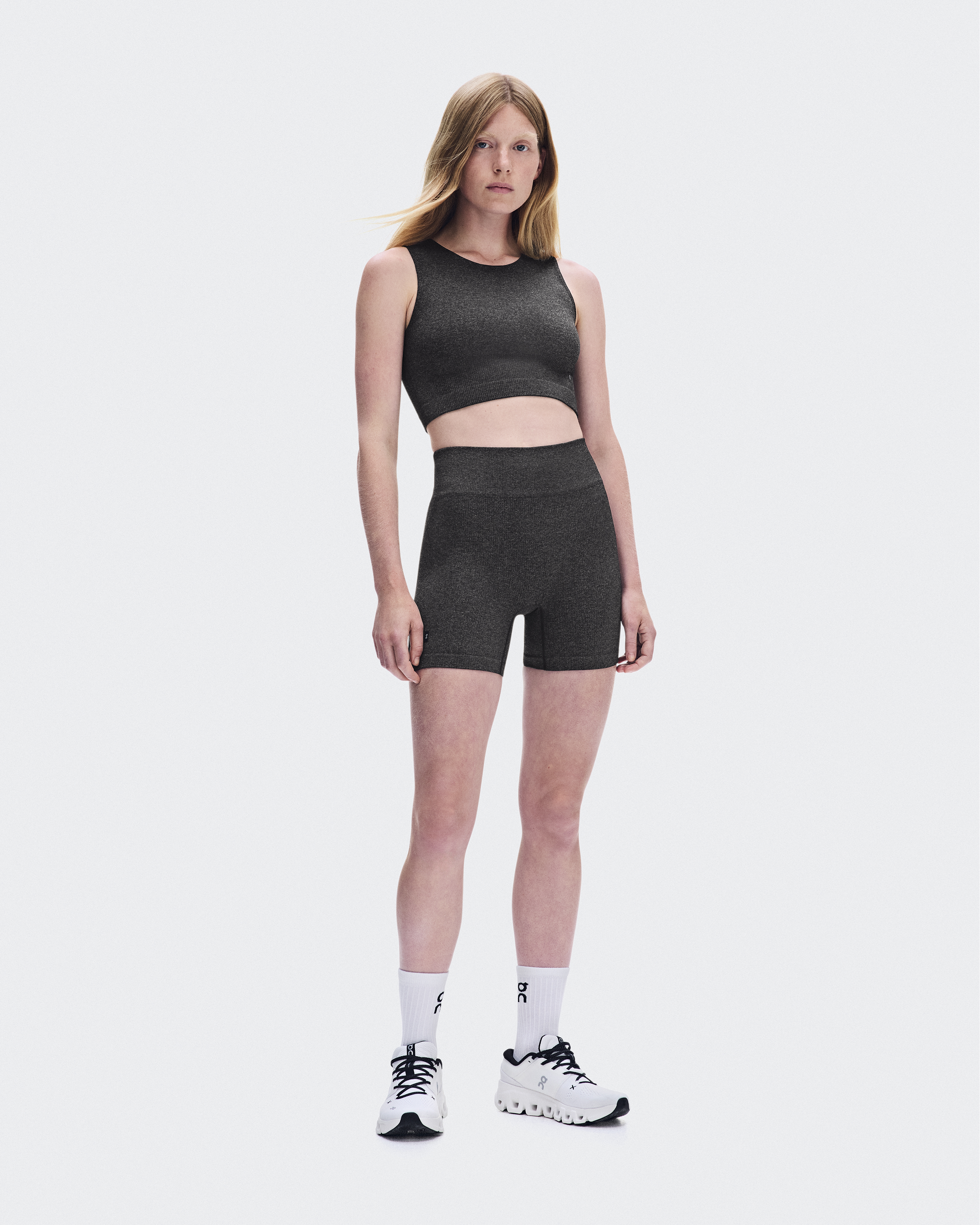 Studio Knit Shorts - Ember Heather